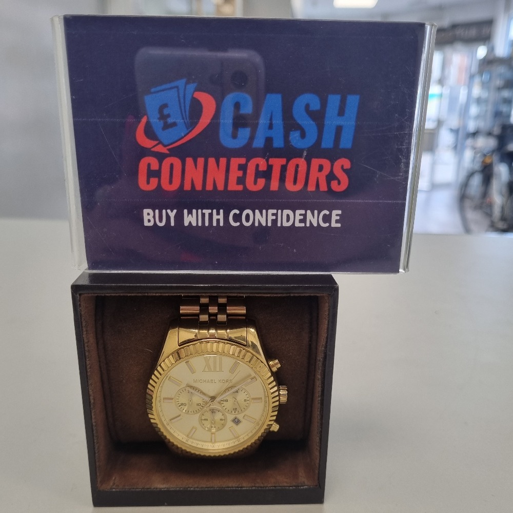 Product photo for Michael kors Lexington Gold-Tone Watch **boxed**