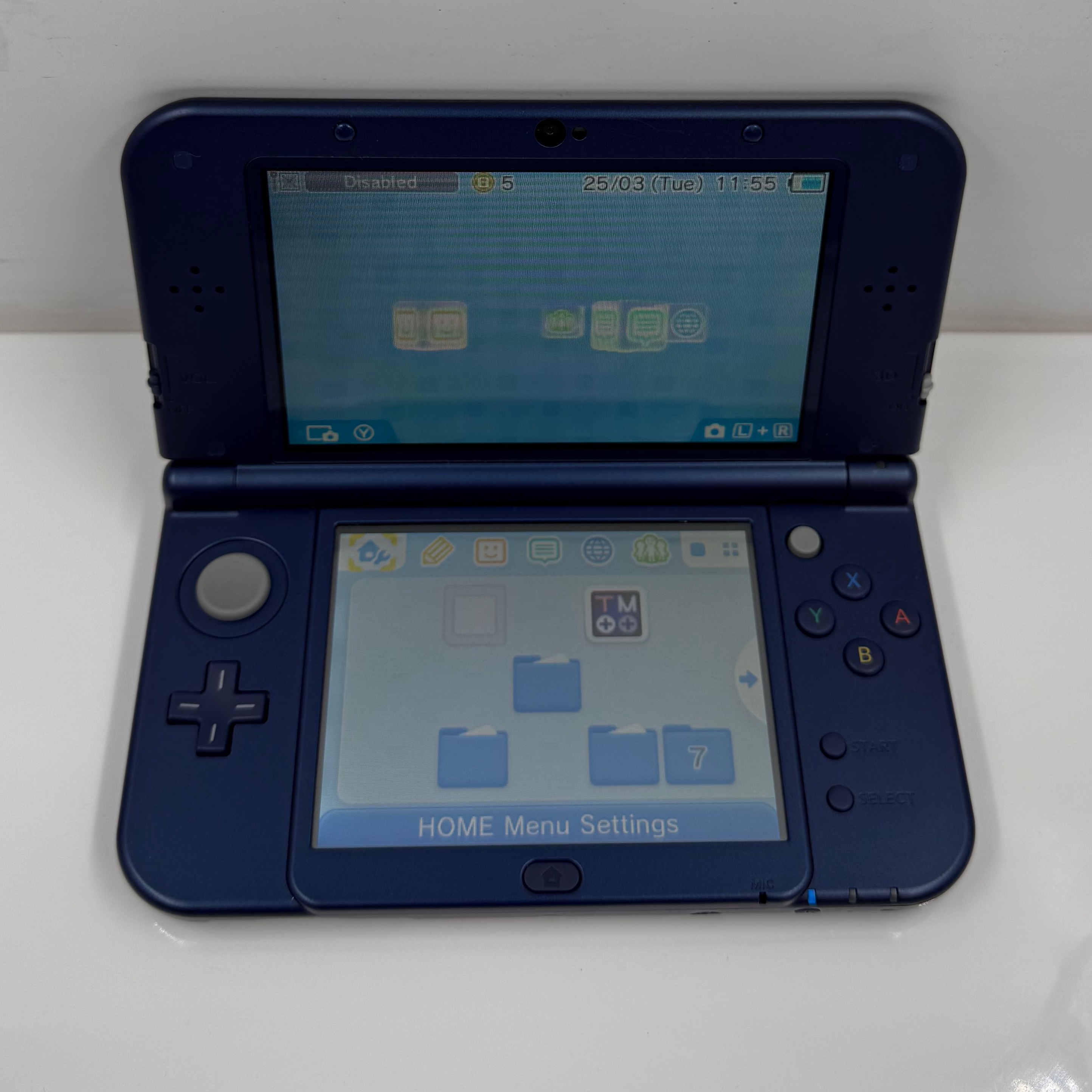 Product photo for NEW NINTENDO 3DS XL - RED -001 METALLIC BLUE