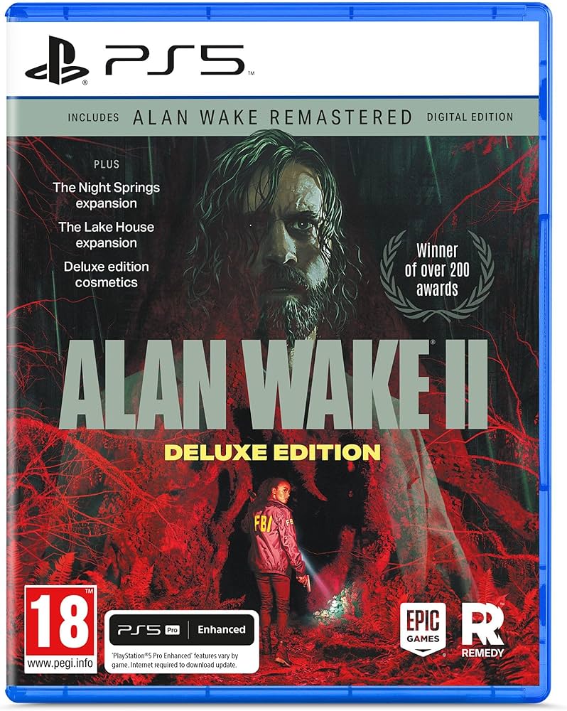 Product photo for Sony Alan Wake II 2 Deluxe Edition PlayStation 5 PS5 Video Game (G)