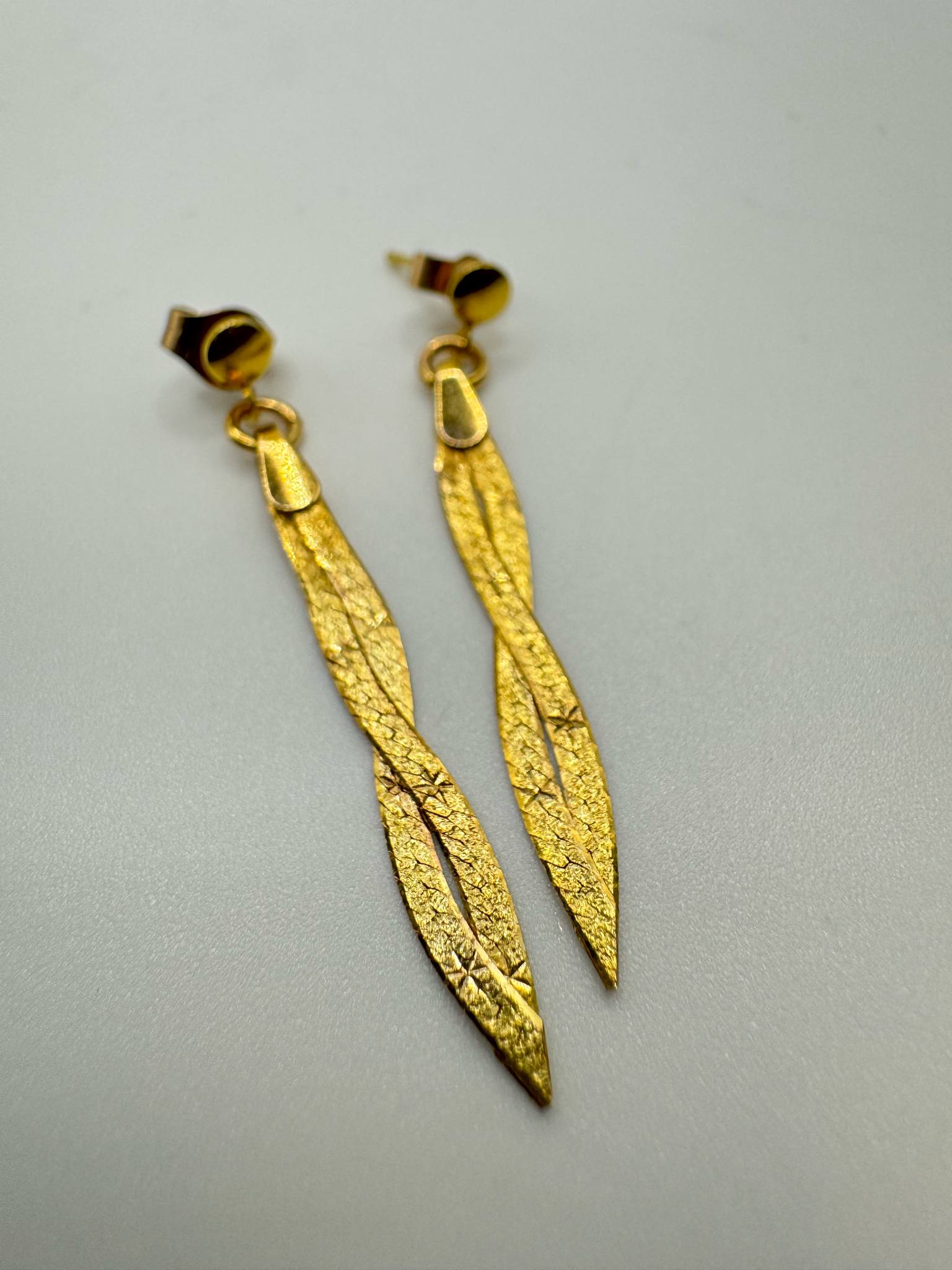 Product photo for 9ct Braided Drop Earrings