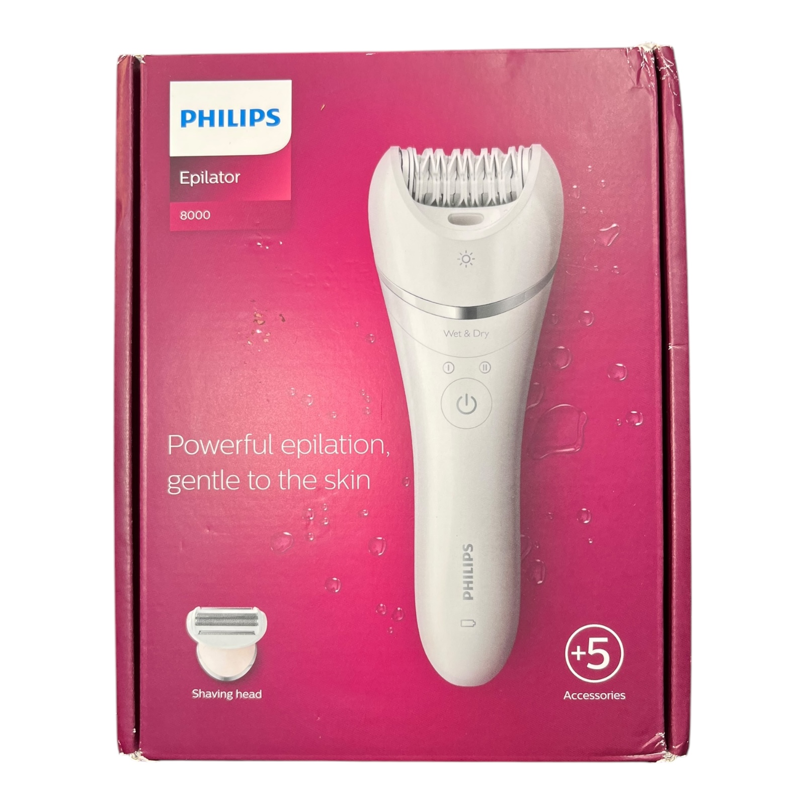 Product photo for Philips Series 8000 Epilator – Sealed, Brand New, Cordless Wet & Dry