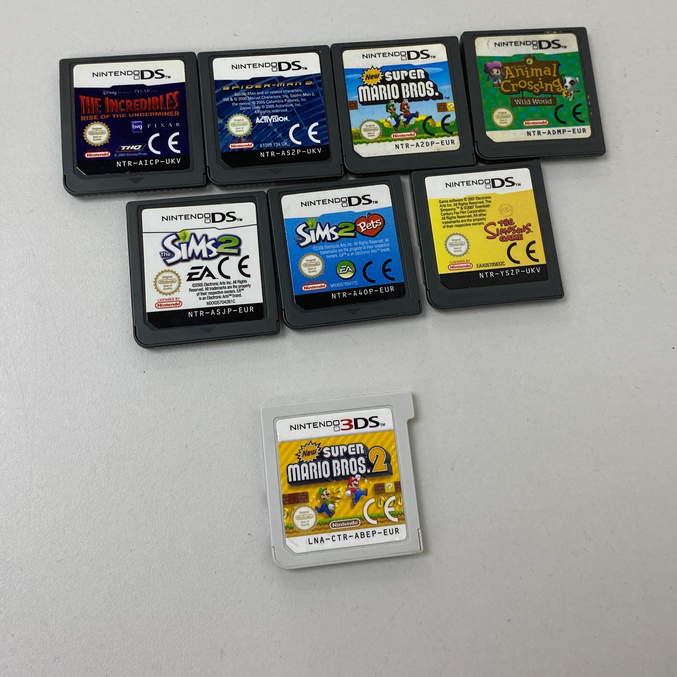 Product photo for Nintendo ds game bundle 8x cartridges