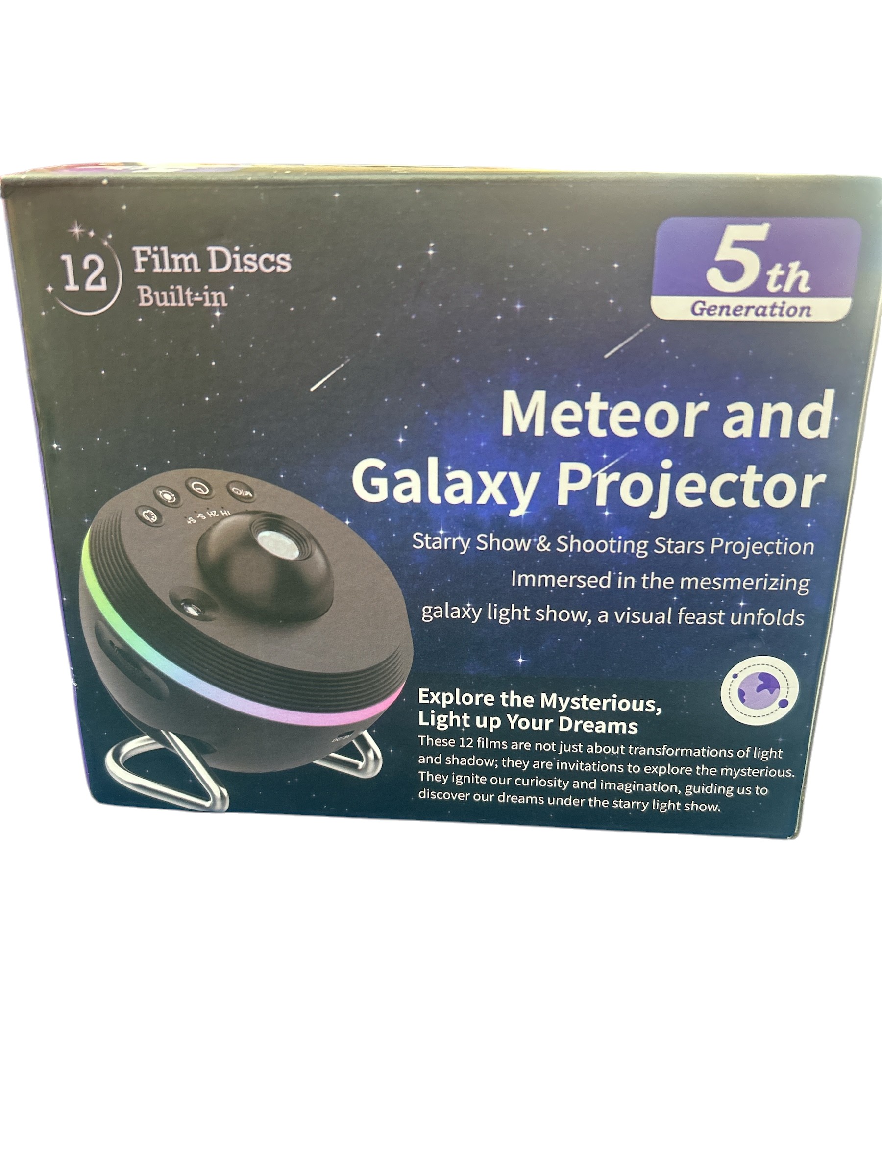 Product photo for meteor and galaxy projector
