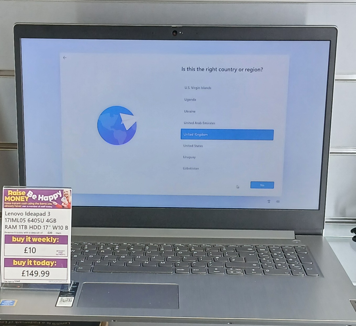 Product photo for Lenovo Ideapad 3 17IML05 6405U 4GB RAM 1TB HDD 17