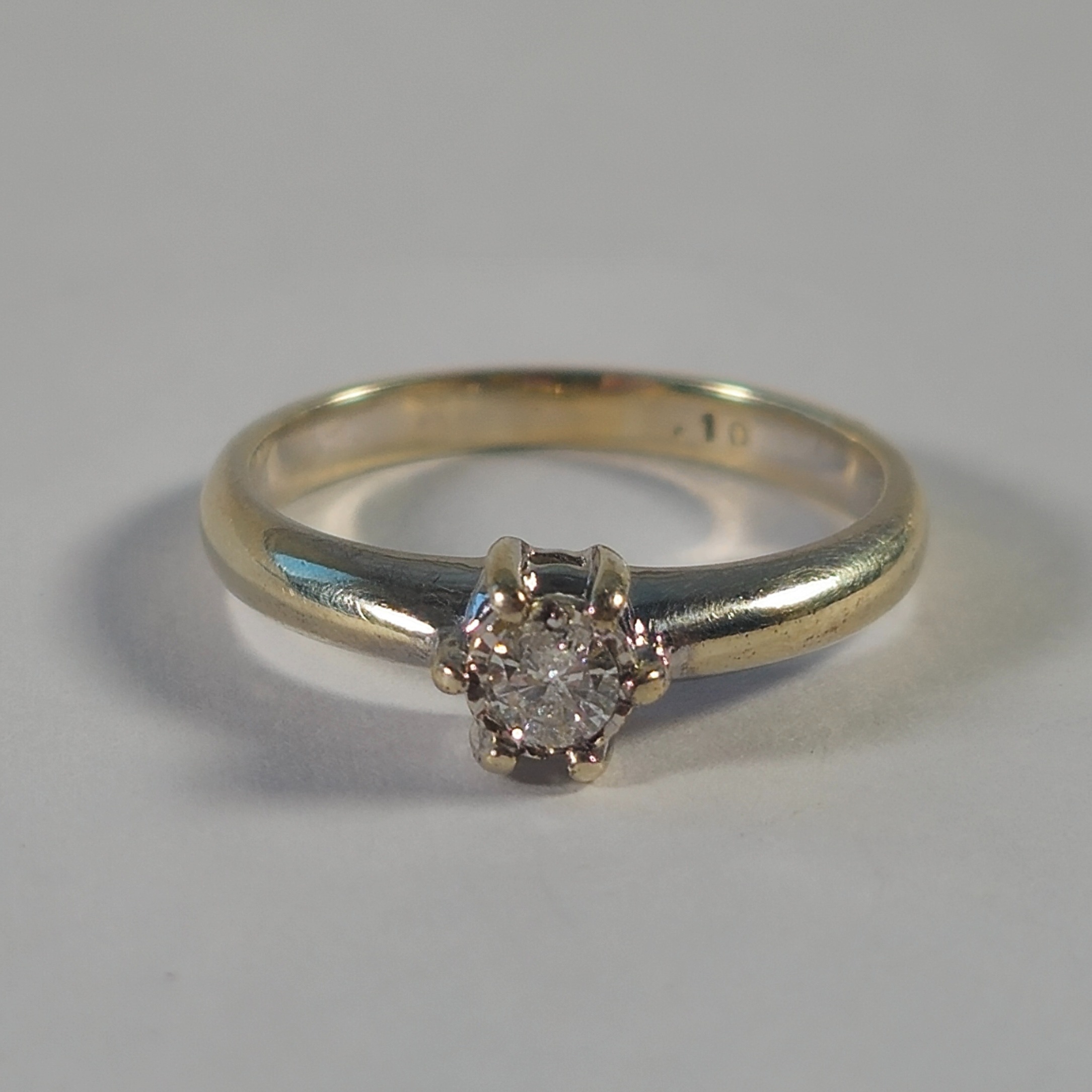 Product photo for 9ct Fading White Gold 0.10ct Diamond Engagement Style Ring Size I1/2