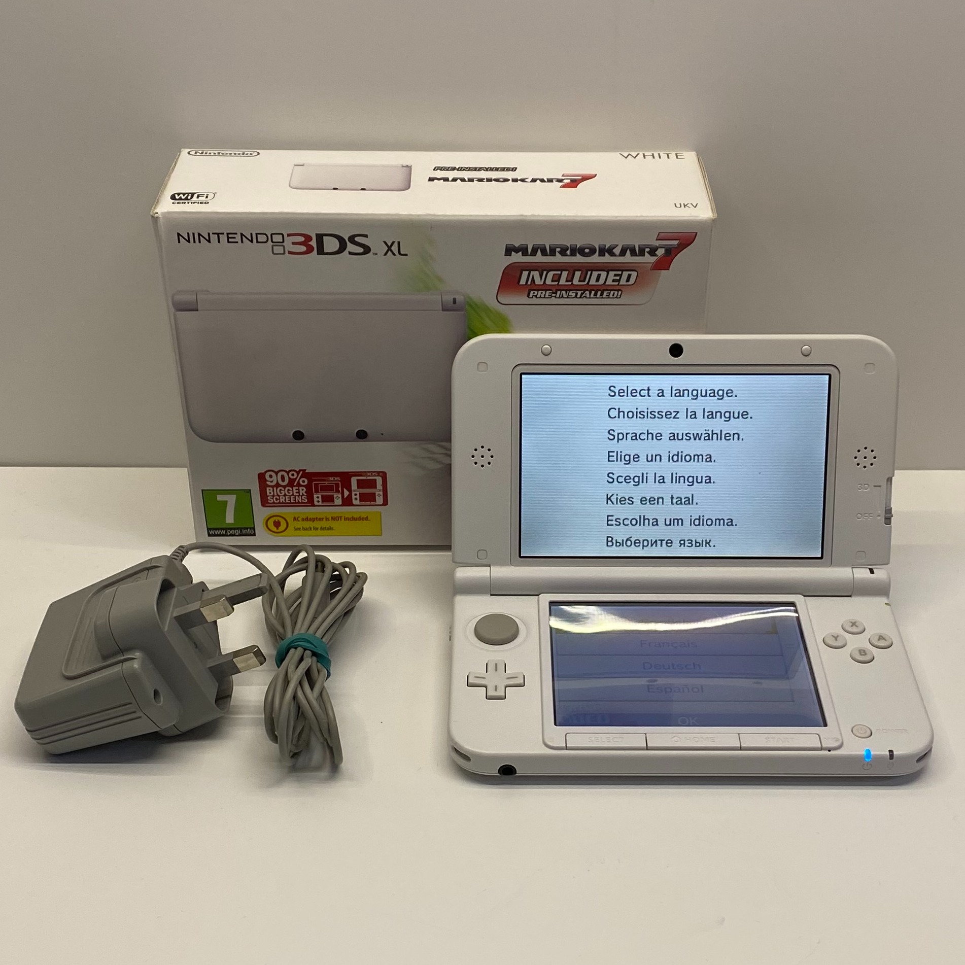Product photo for Nintendo 3DS XL Handheld Console in White Boxed