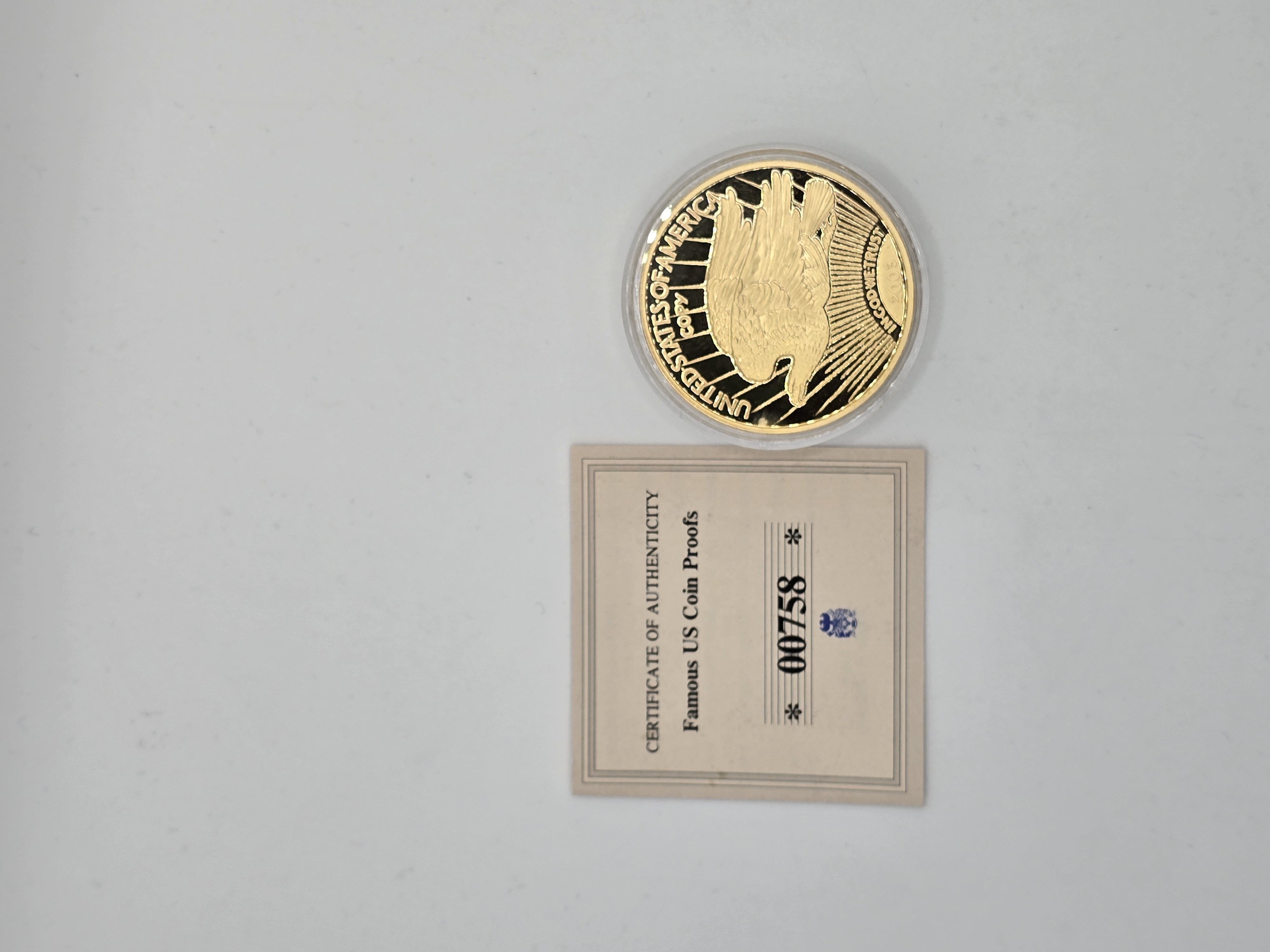 Product photo for 2003 Double Eagle Coin Replica (1933)