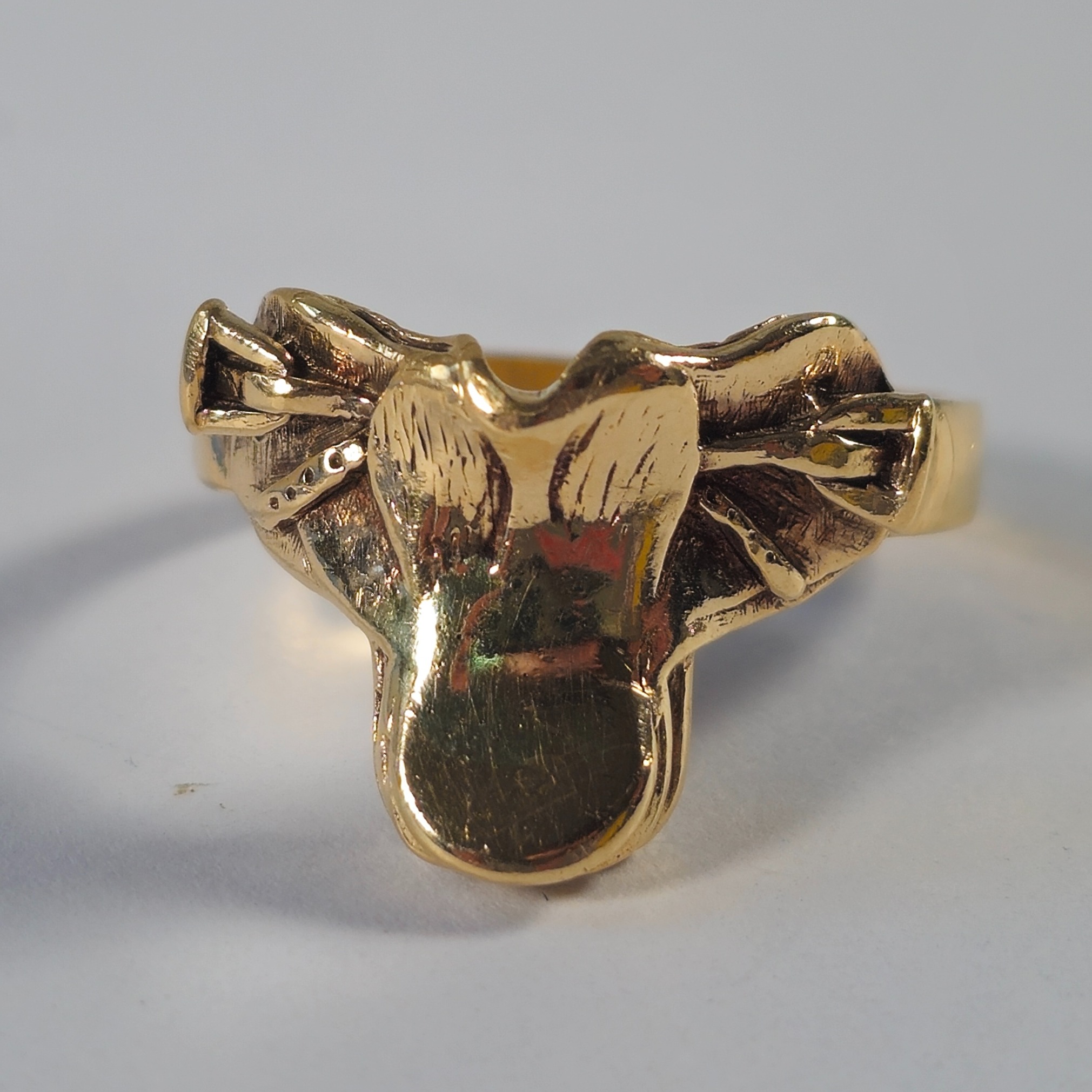 Product photo for 9ct Gold Saddle Ring Size R1/2