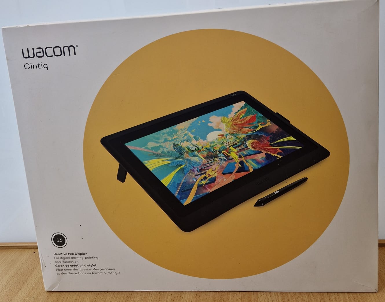 Product photo for Wacom Cintiq 16 DTK-1660 Drawing Tablet with Pen & Cables – Boxed, Warranty