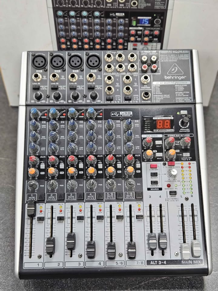 Product photo for Behringer XENYX X1204USB 8 channel analog mixer