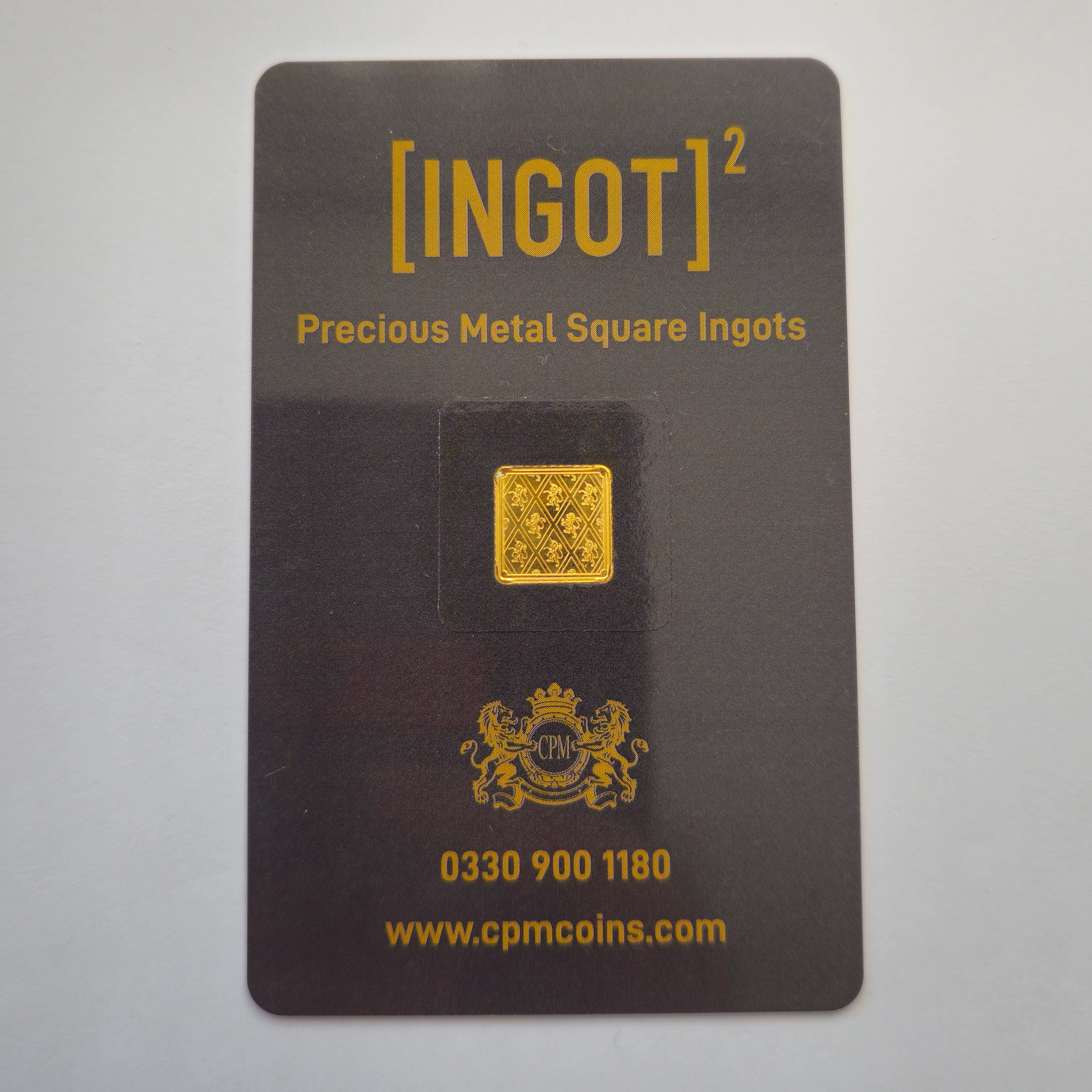 Product photo for 24ct Gold 80th Anniversary Battle Of Britain Square Ingot *Sealed*