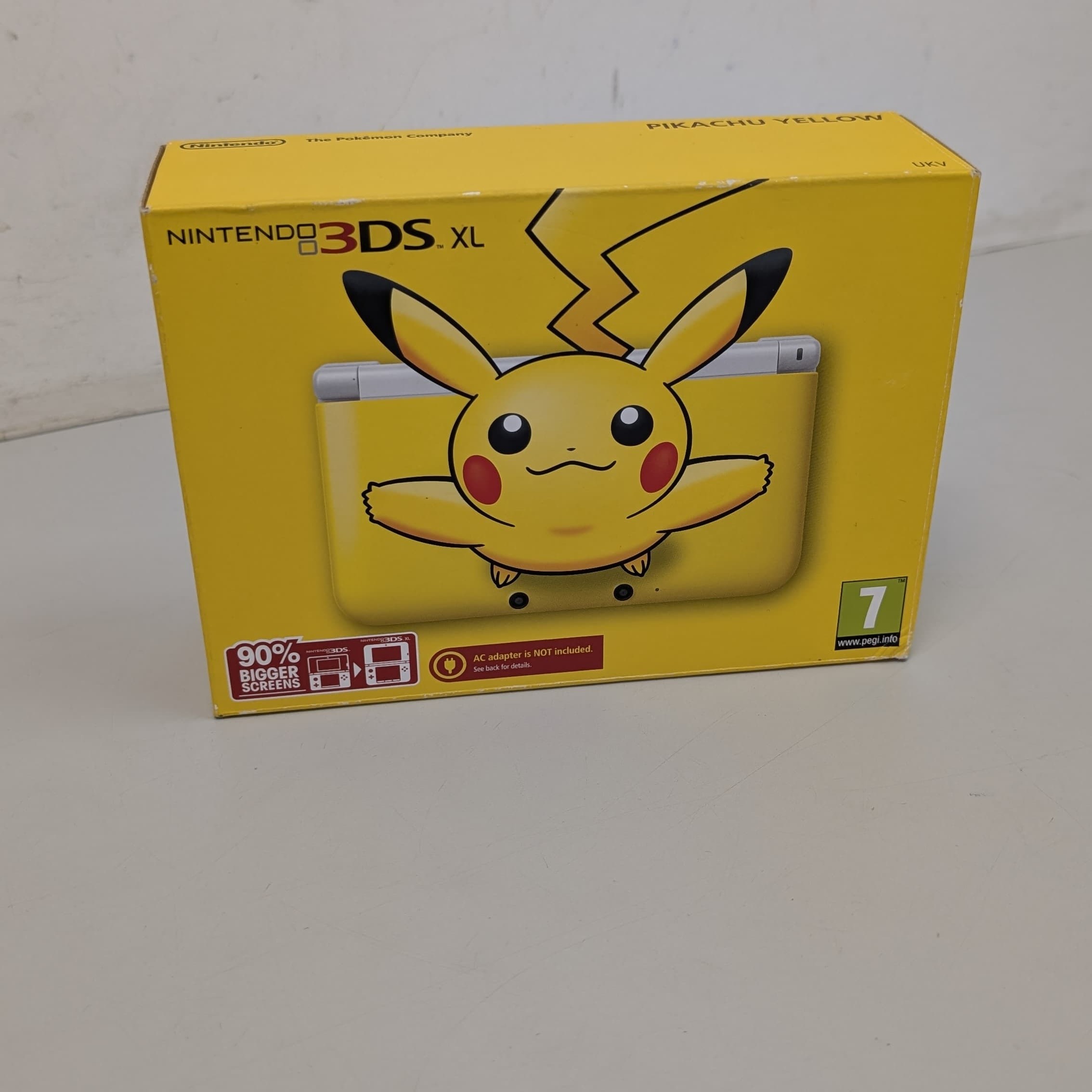 Product photo for Nintendo 3DS XL Pokemon Pikachu Edition Yellow Console With Charger Boxed