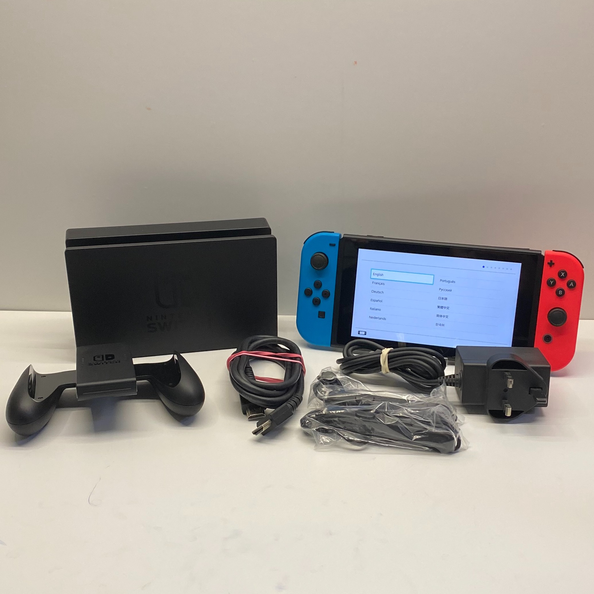 Product photo for Nintendo Switch Console with Neon Red/ Blue Joy Cons 32GB Boxed