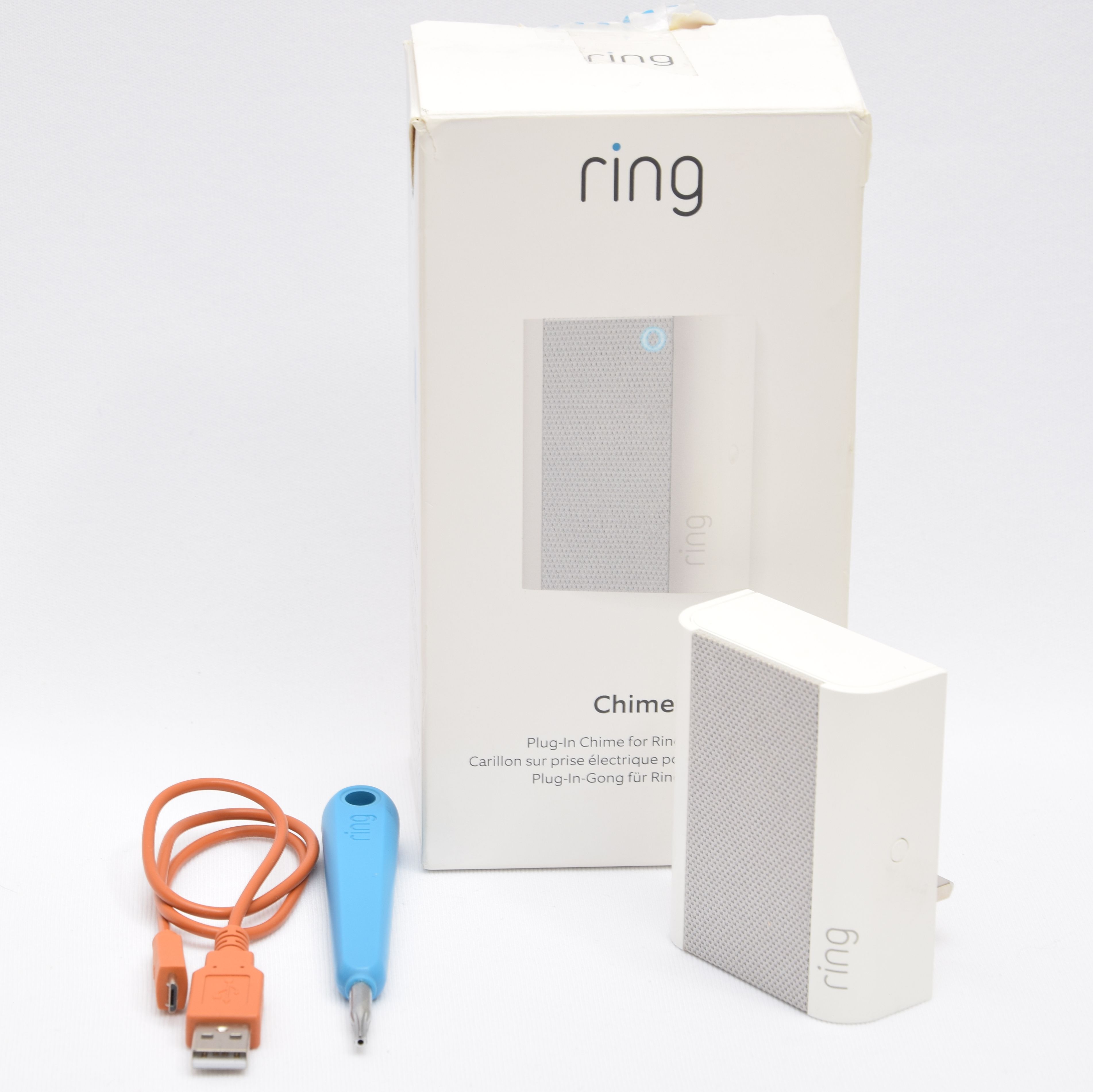 Product photo for Ring Video Doorbell Chime Smart White Generation 2 (U)
