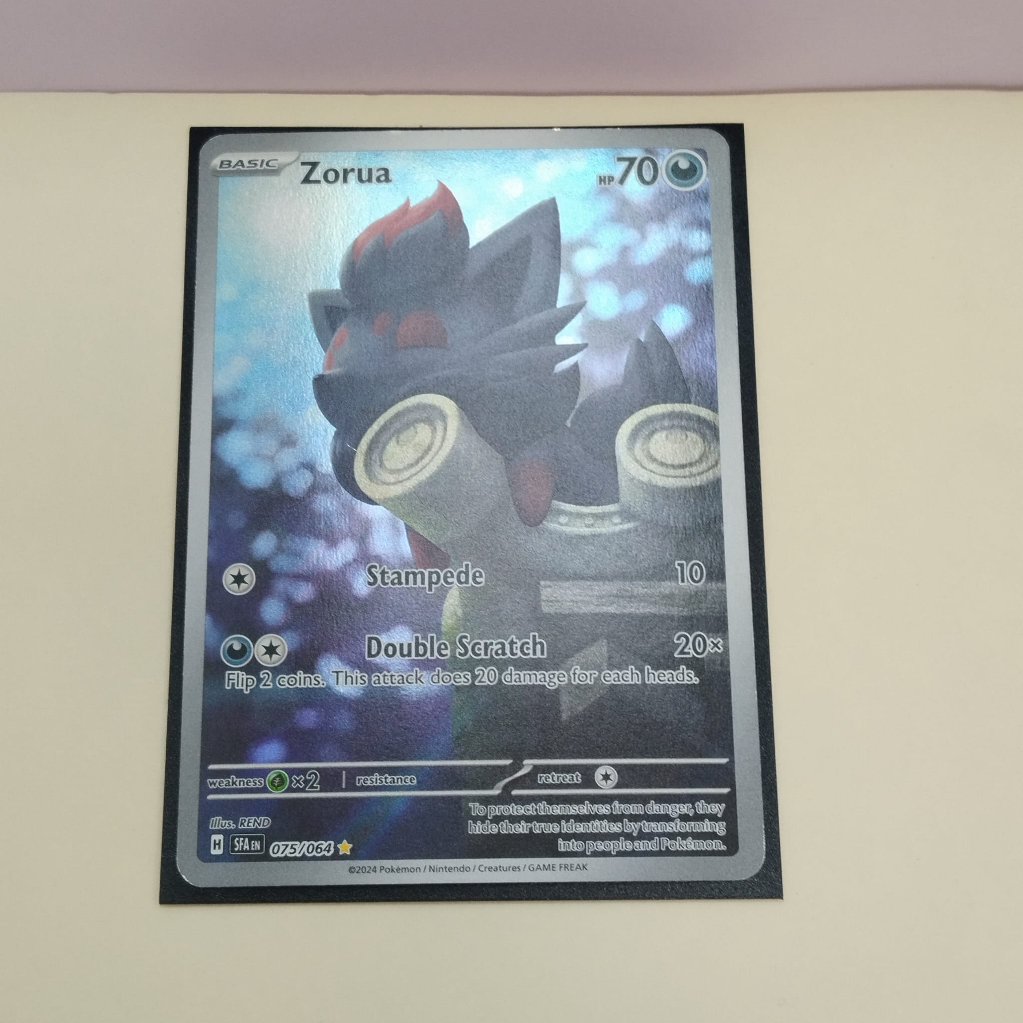 Product photo for Zorua 075/064 – Ultra Rare Pokémon TCG