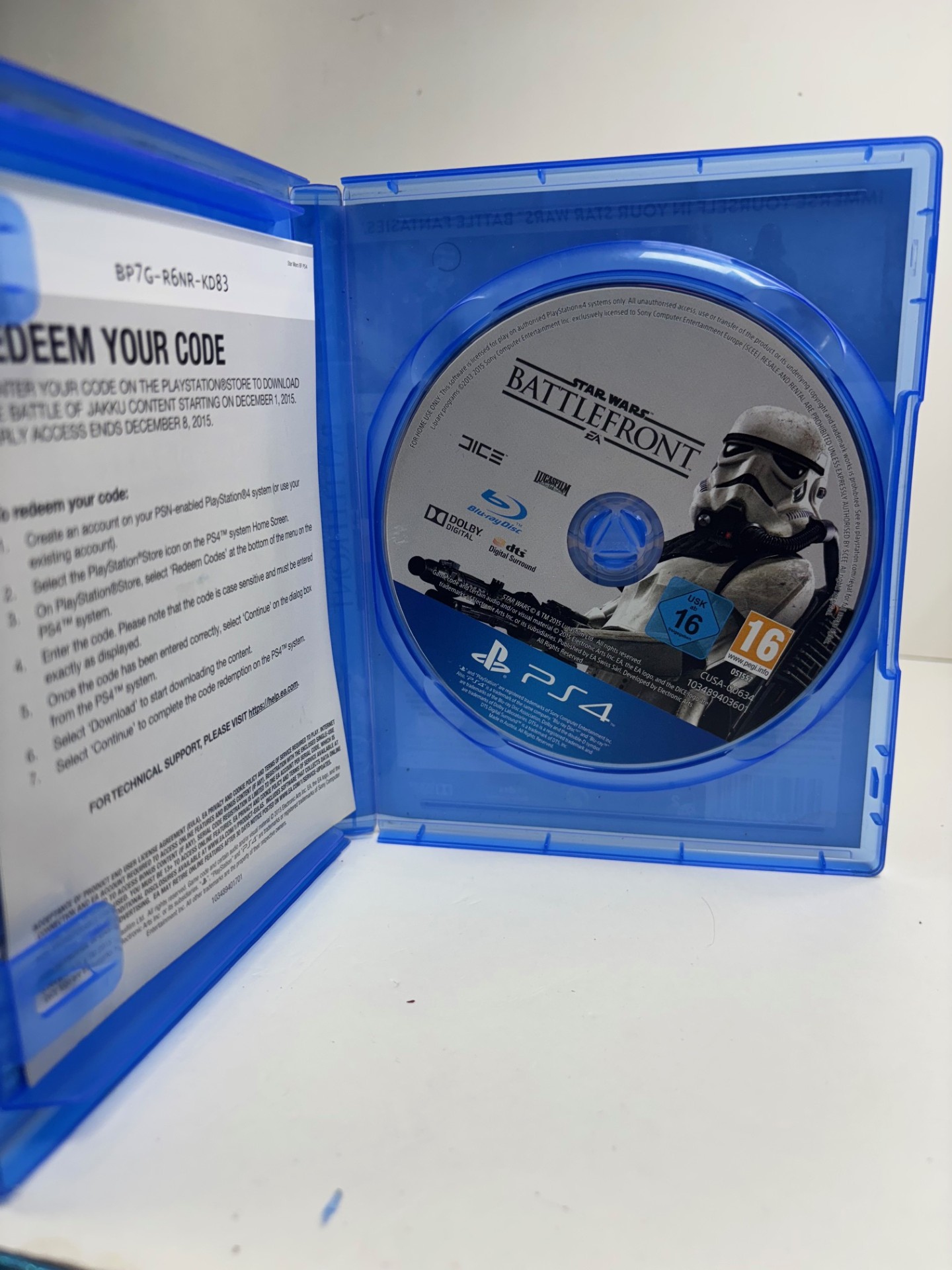 Product photo for ps4 game star wars battlefront