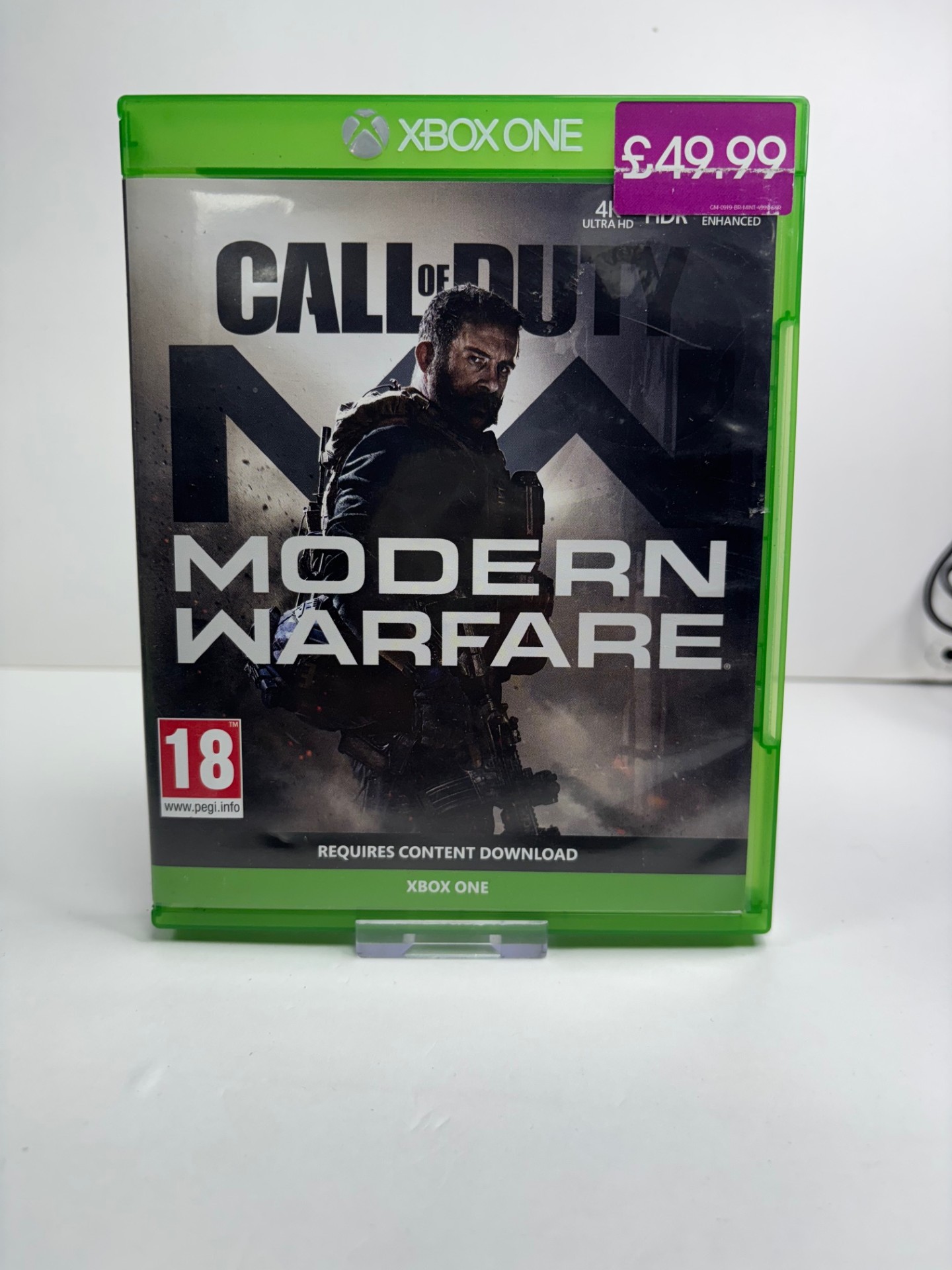 Product photo for xbox one game call of duty modern warfare