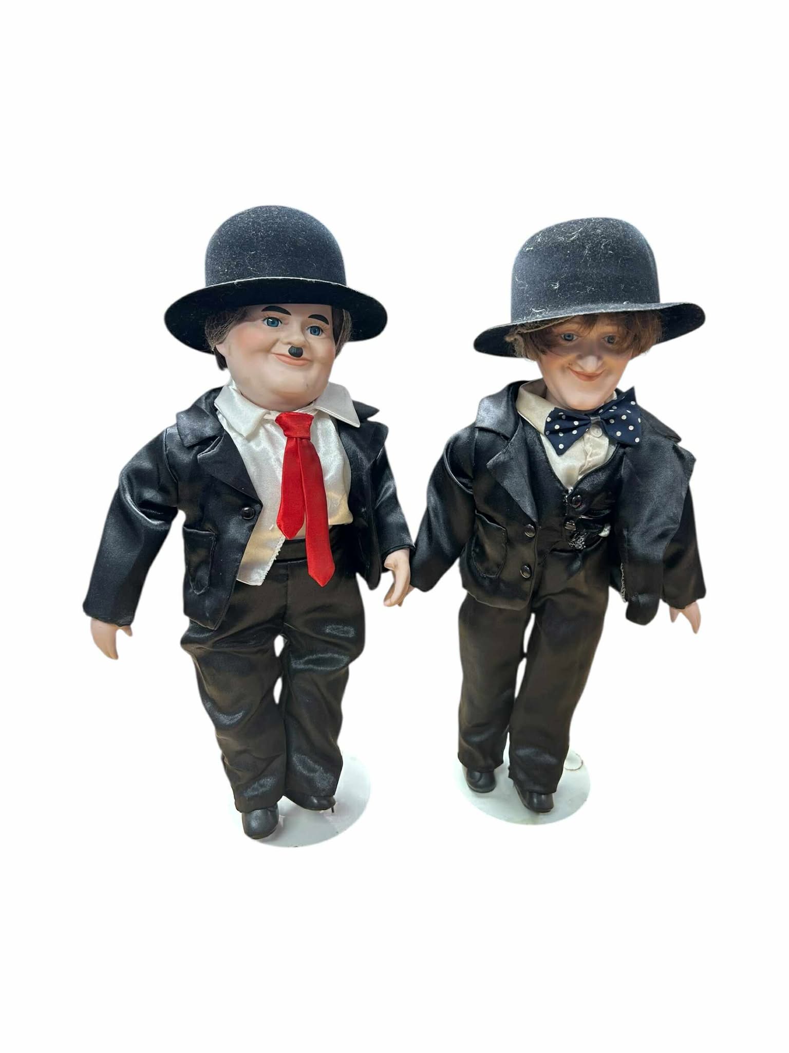 Product photo for The Leonardo Collection - Laurel & Hardy Porcelain 16” Dolls
