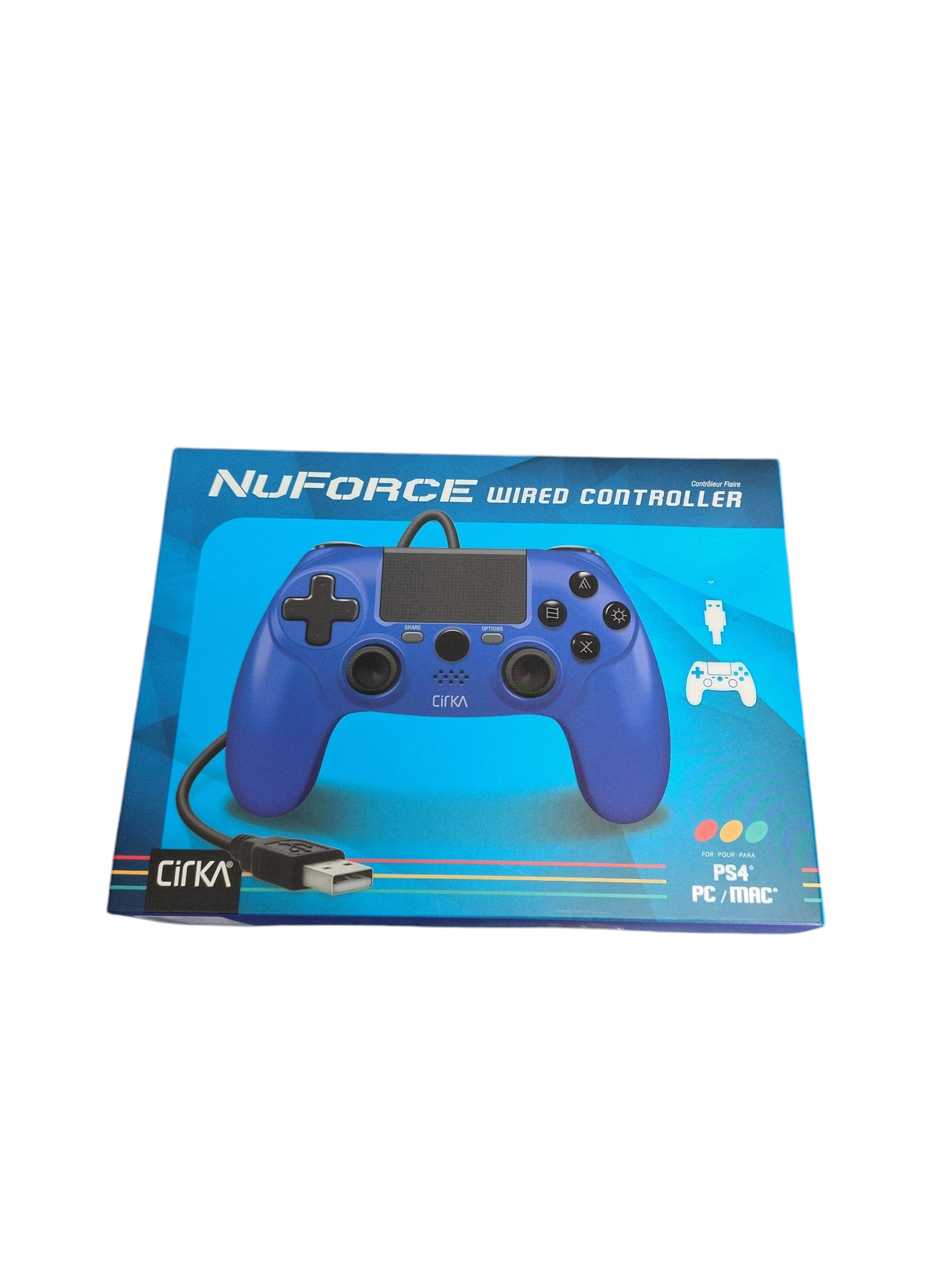Product photo for CirKa NuForce Wired Controller PS4 (Blue)