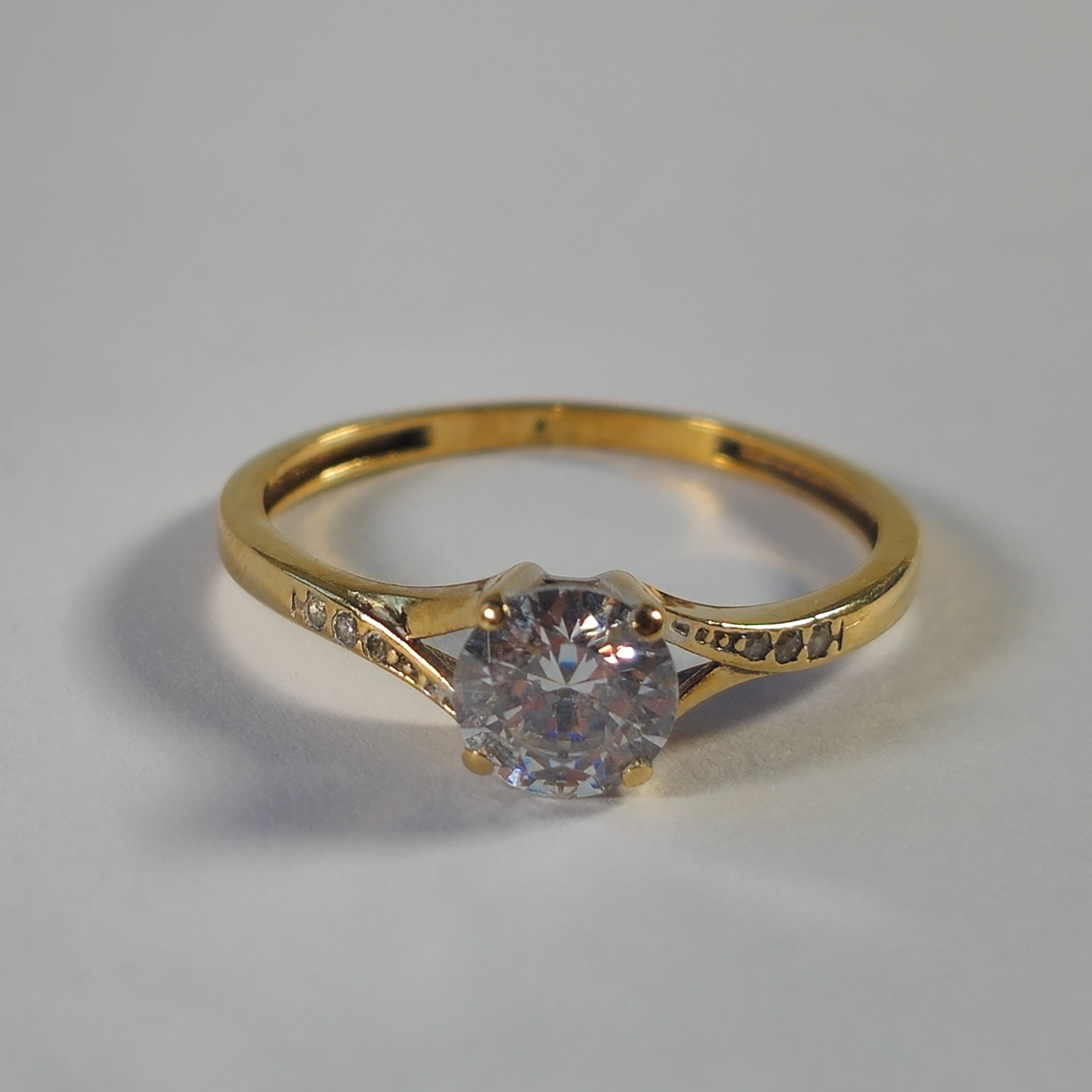 Product photo for 9ct Gold *CZ* Engagement Ring Size O