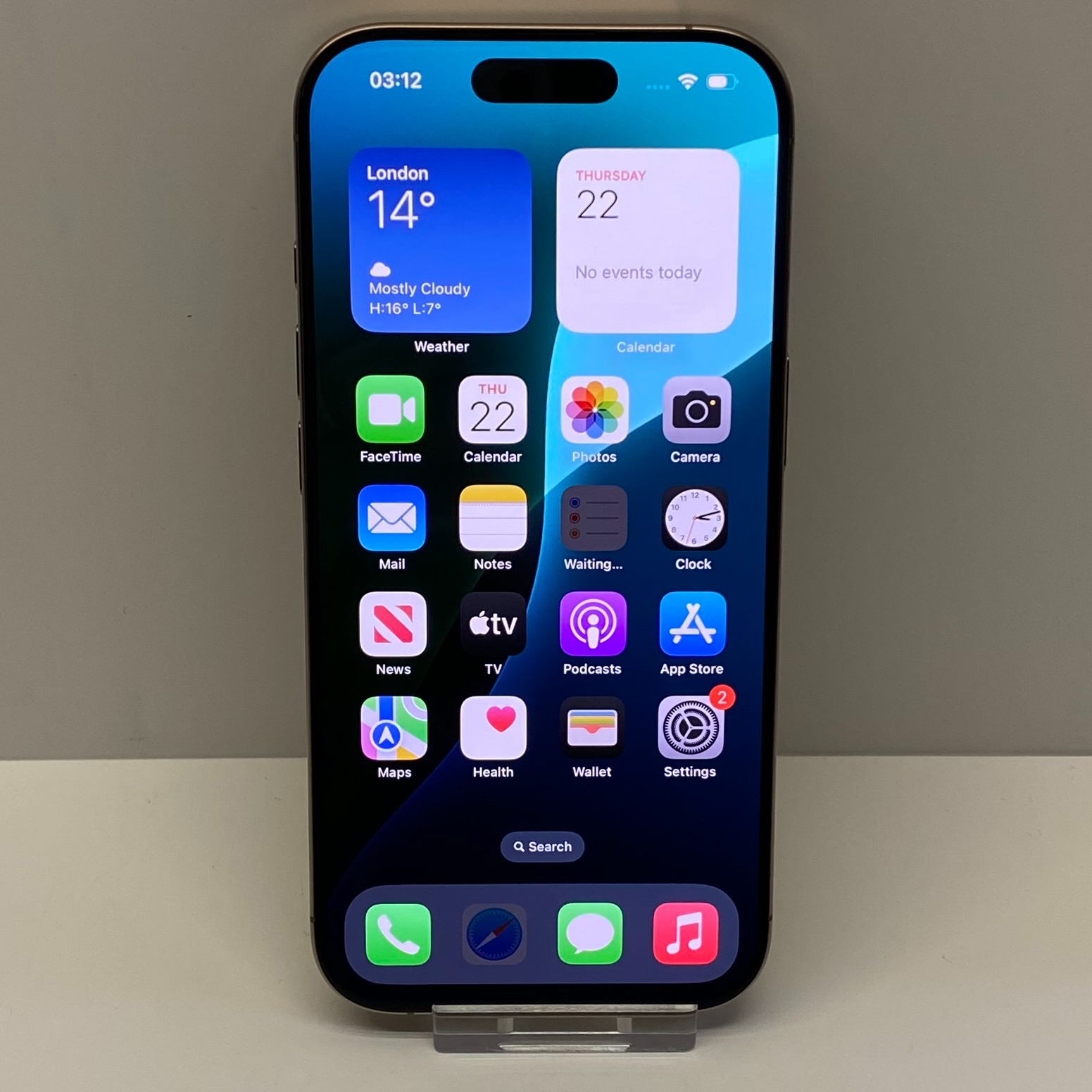 Product photo for Apple iPhone 16 Pro Unlocked Model A3293 128GB in Desert Titanium