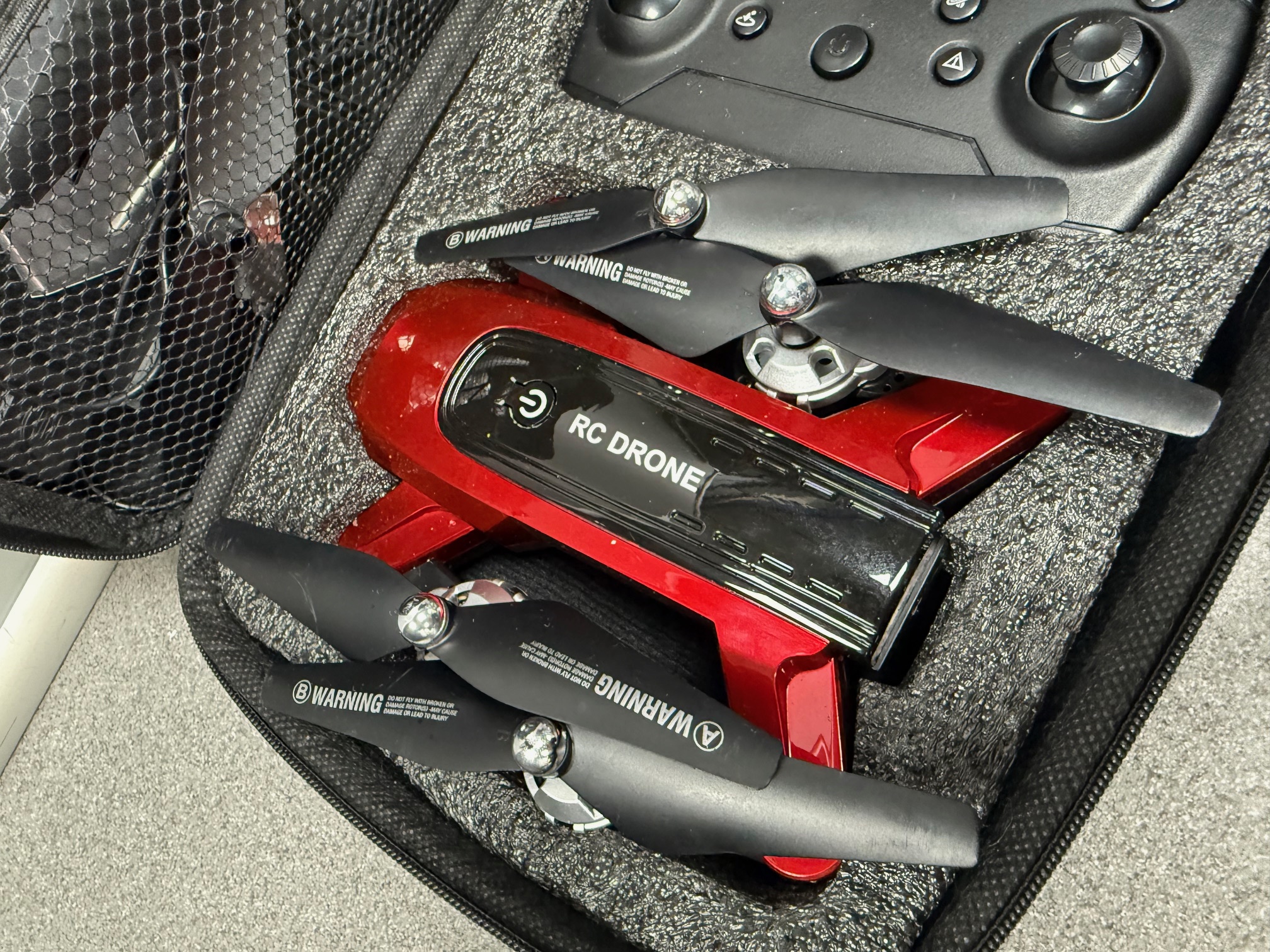 Product photo for rc drone red with case