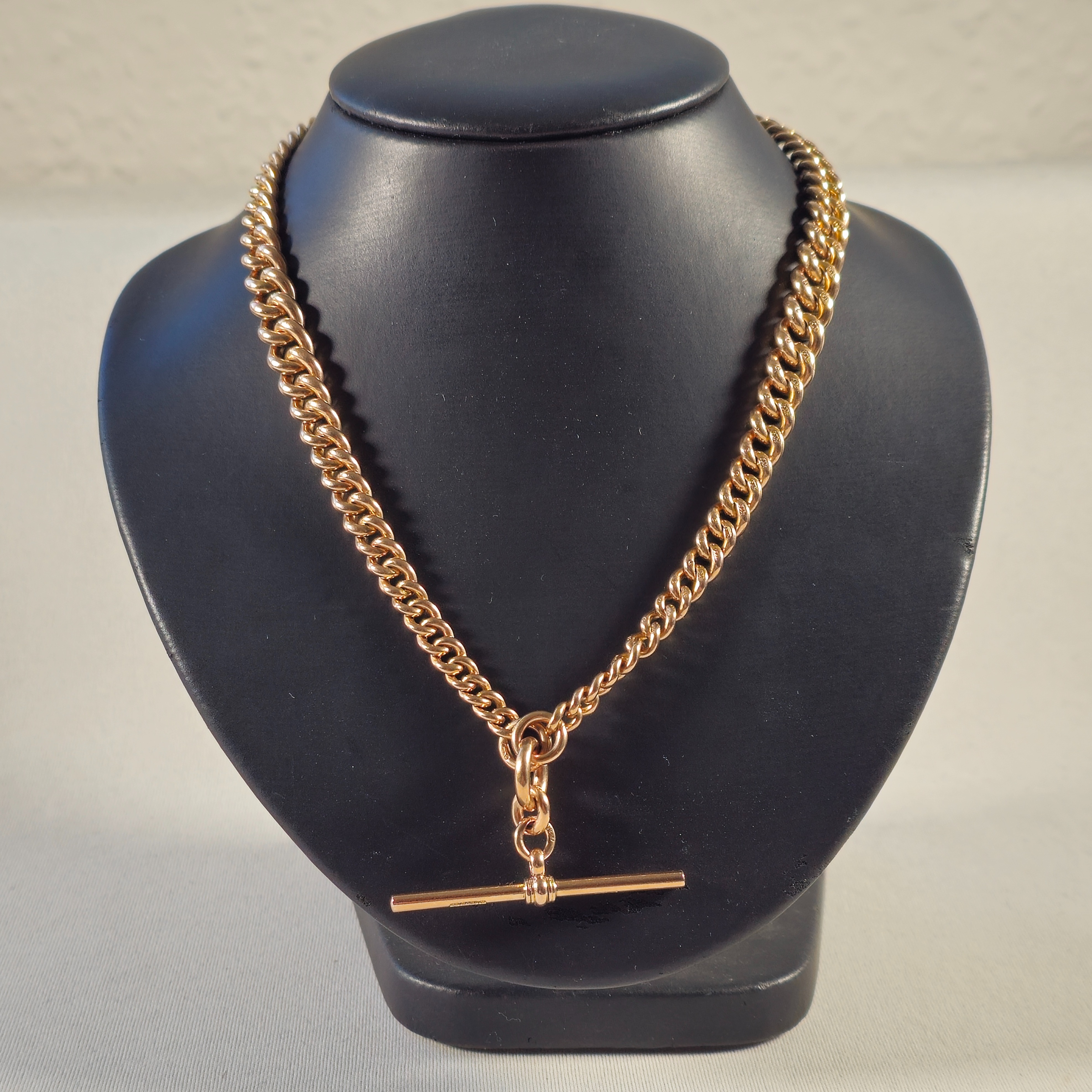 Product photo for 9ct Gold Antique Albert Chain 15.7