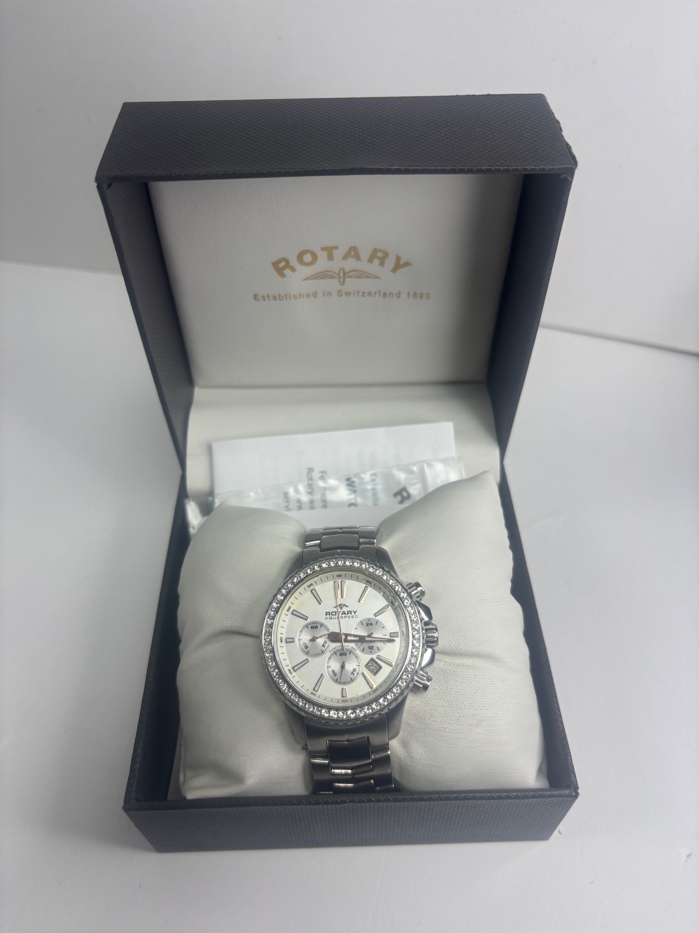 Product photo for ROTARY WATCH SILVER BOXED