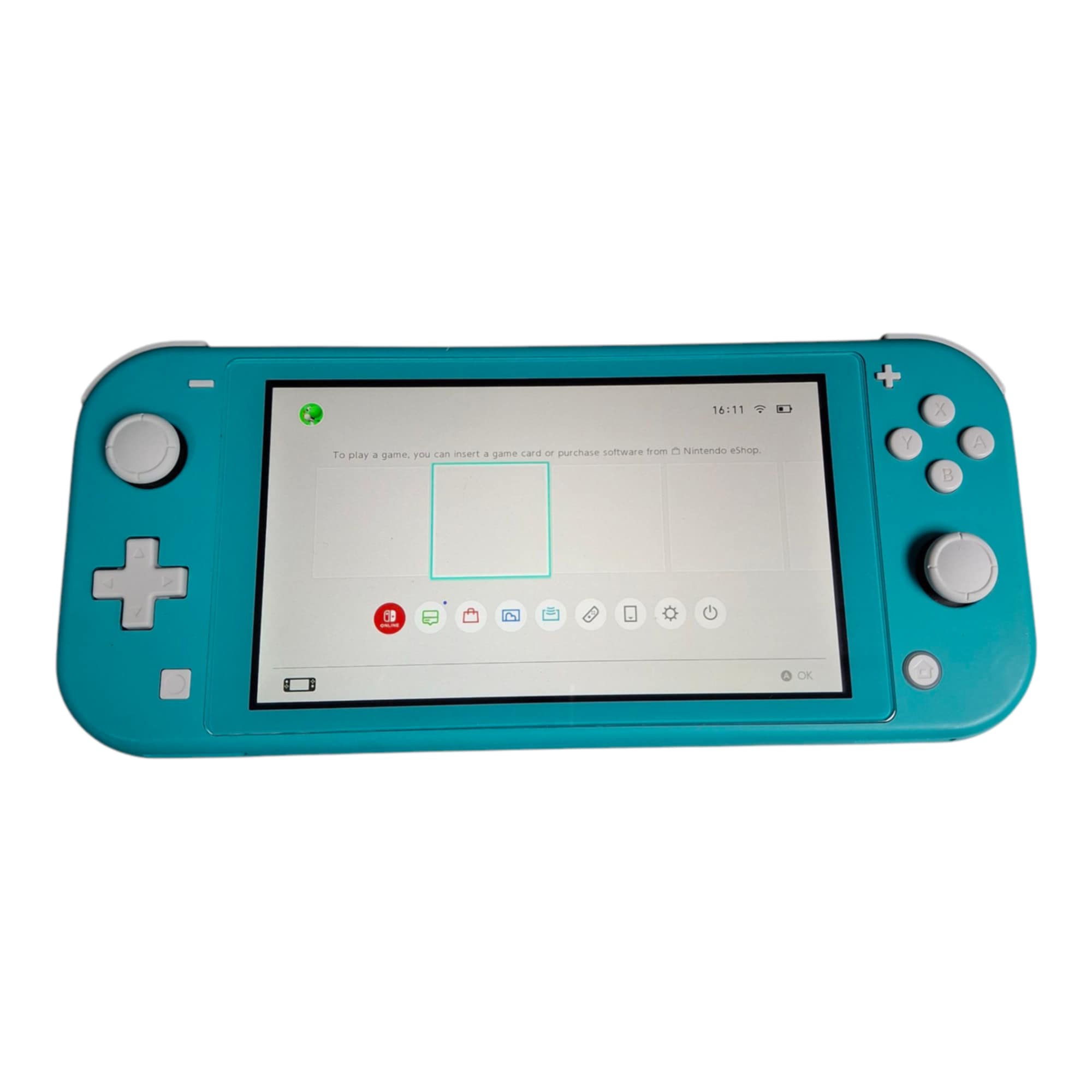 Product photo for Nintendo Switch Lite Console, 32GB Turquoise, no charger