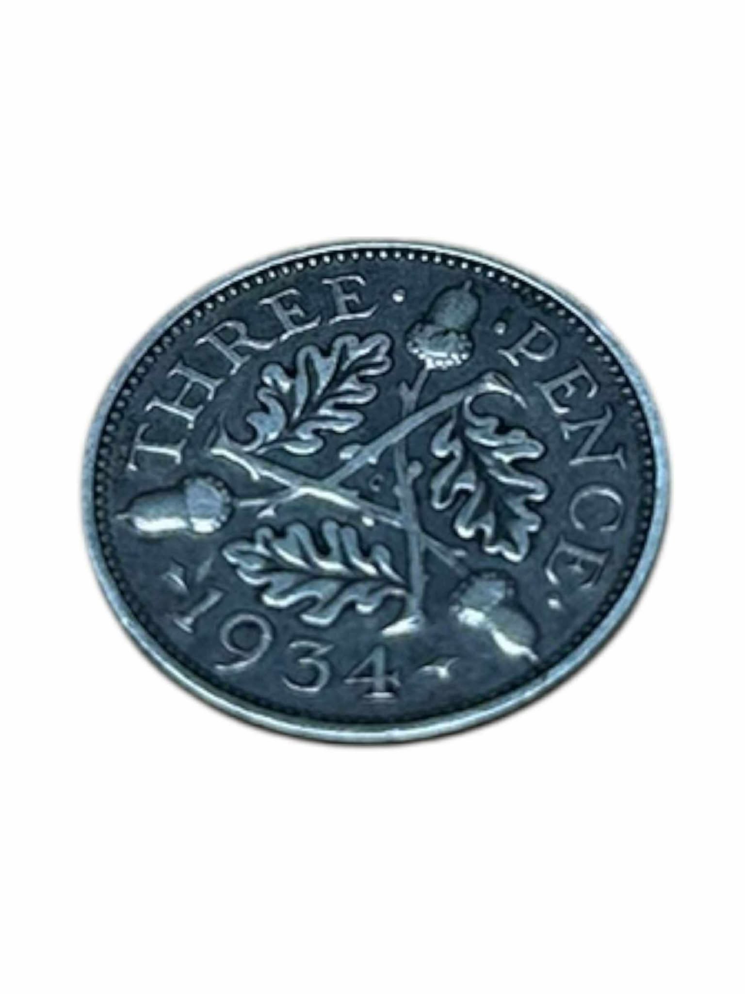 Product photo for 1934 Three Pence - George V (Circulated)