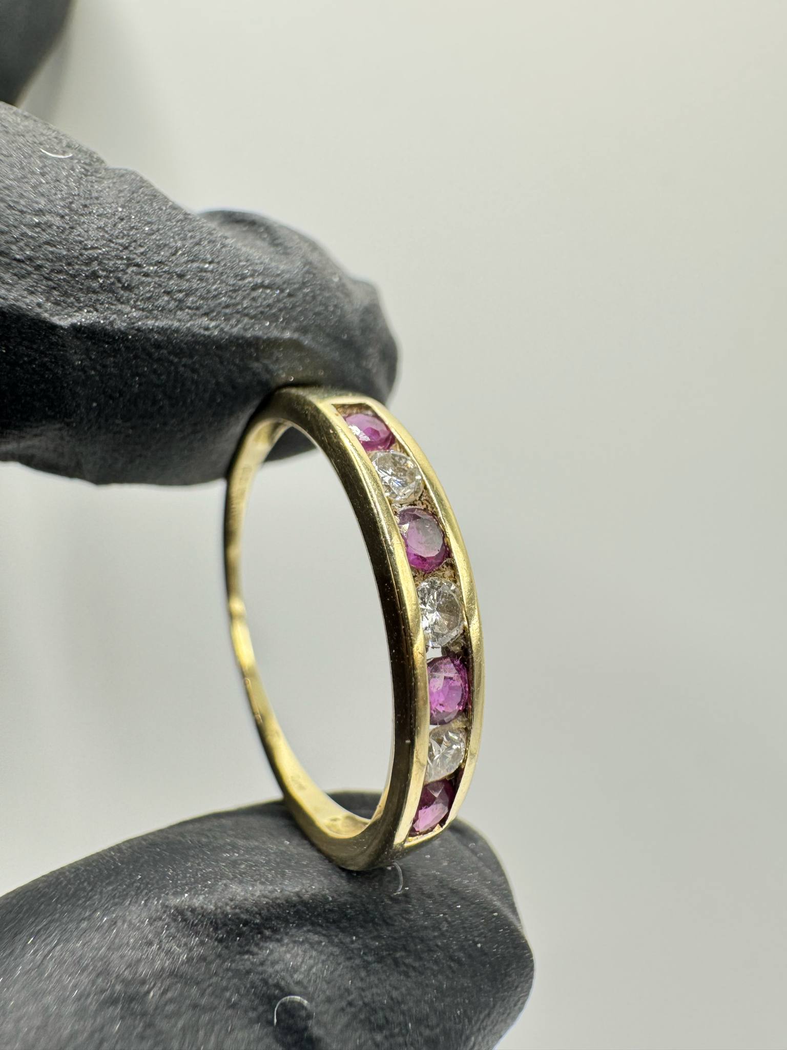 Product photo for 9ct Ruby & Diamond Channel Set Ring