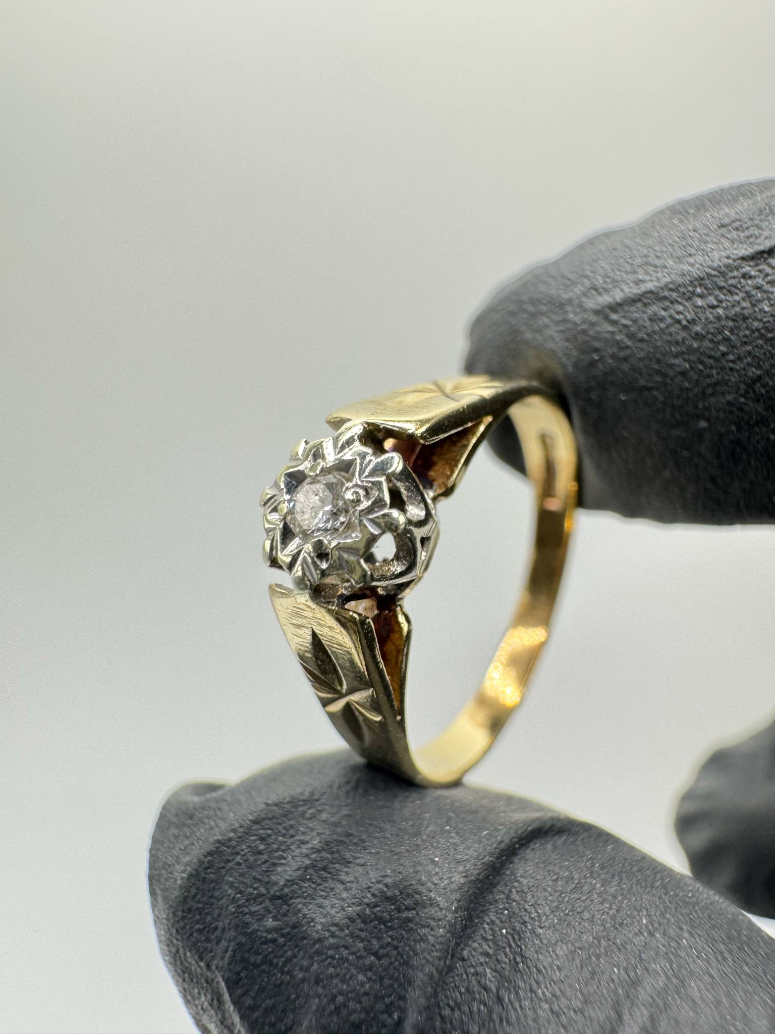 Product photo for 9ct Solitaire Star Cut Diamond Ring