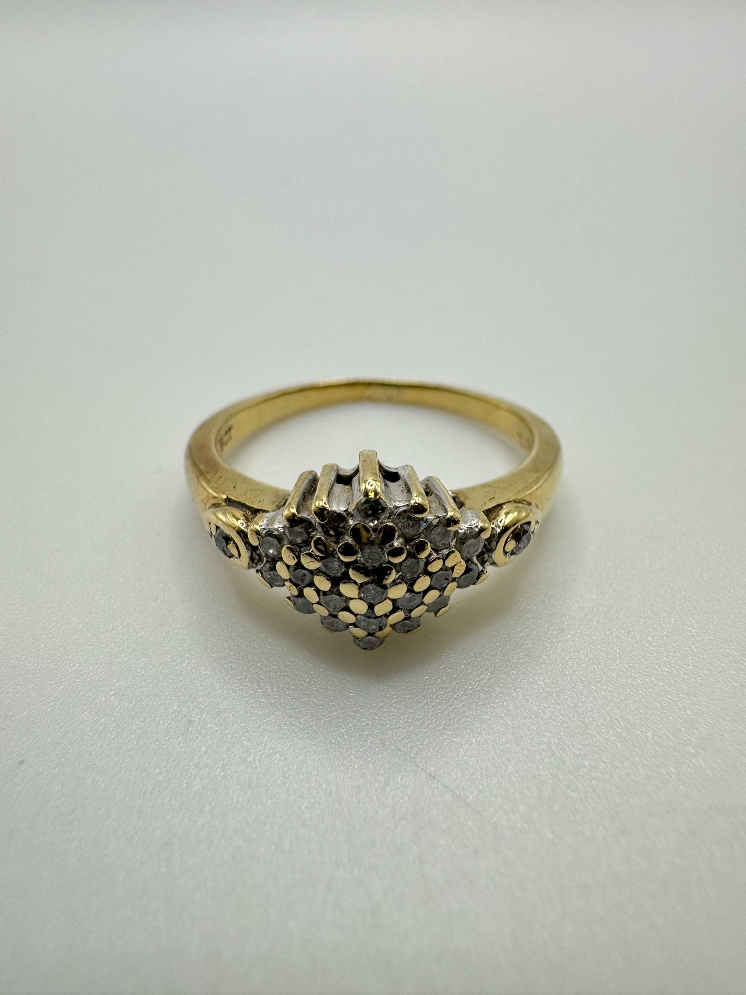 Product photo for 9ct Kite Shaped Cluster Diamond Ring