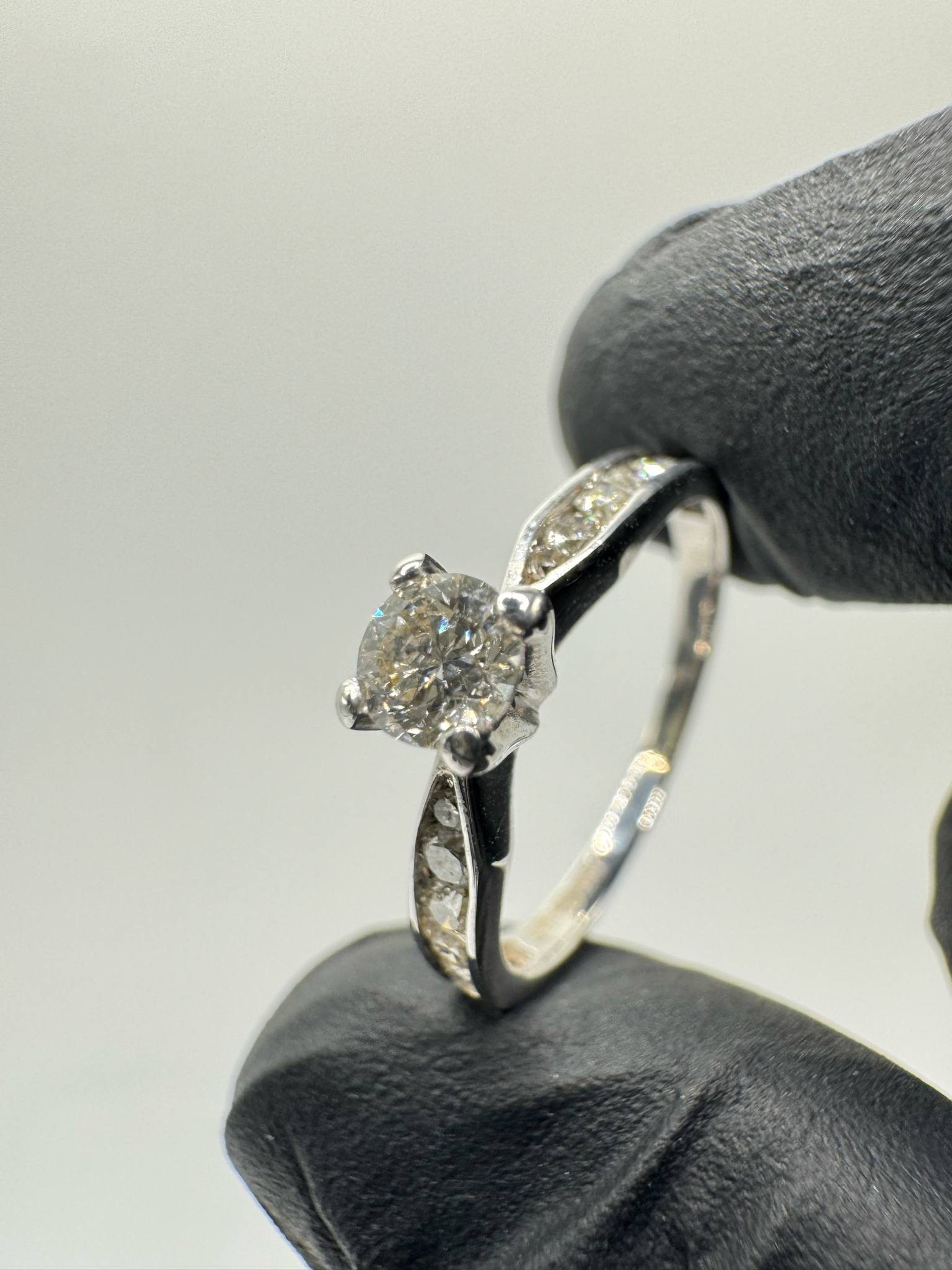 Product photo for 9ct White Gold Solitaire Diamond Ring