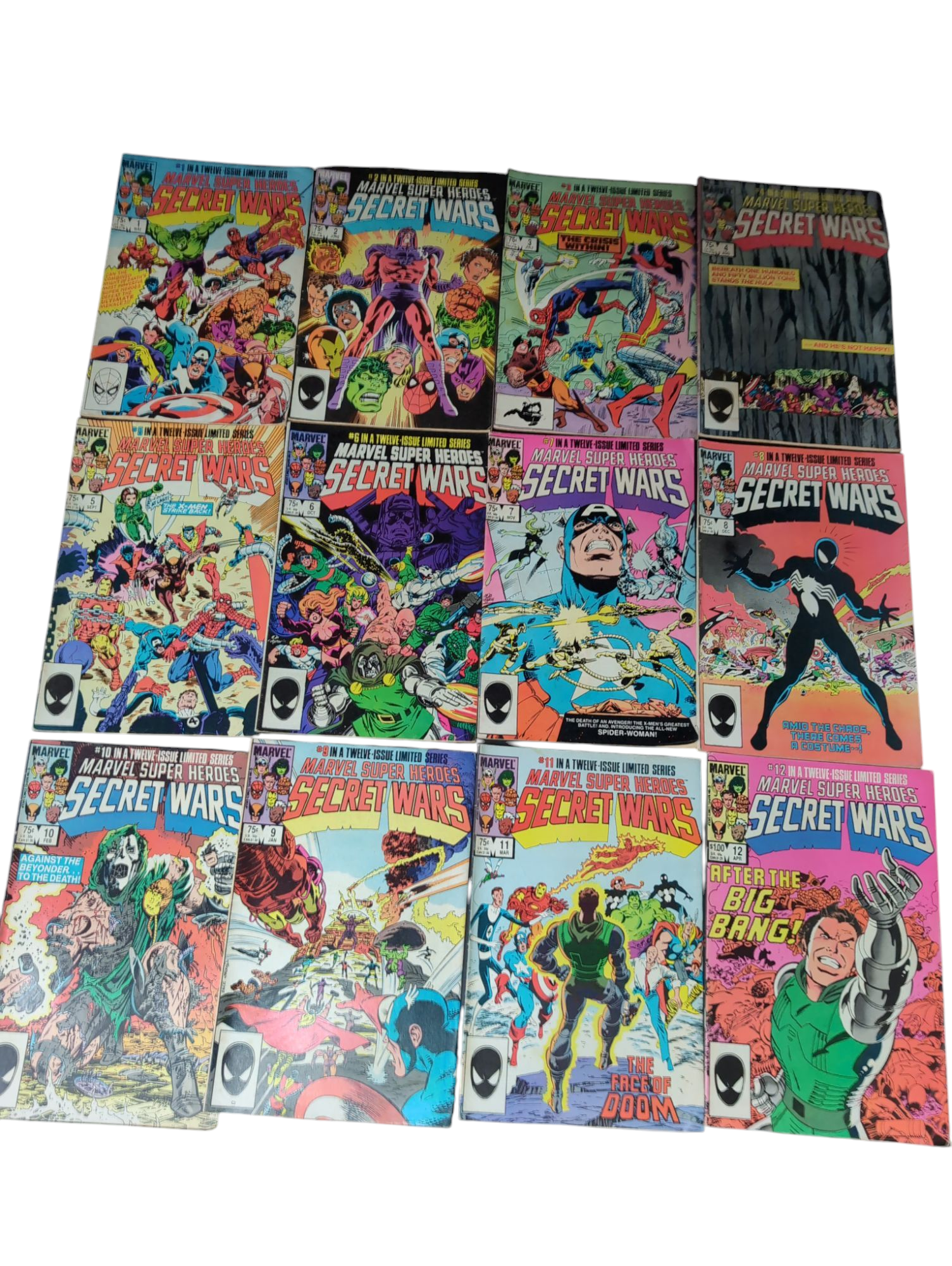 Product photo for Marvel Secret Wars #1–12 Complete Set (1984–1985) – Original Run