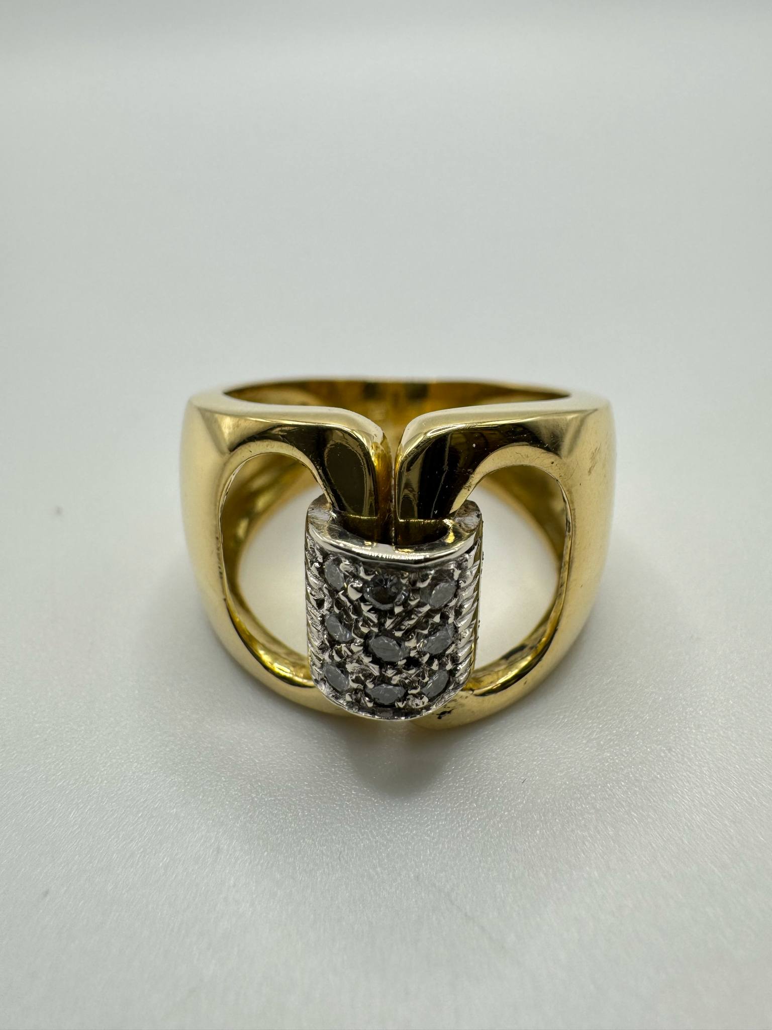 Product photo for 18ct Diamond Buckle Design Ring
