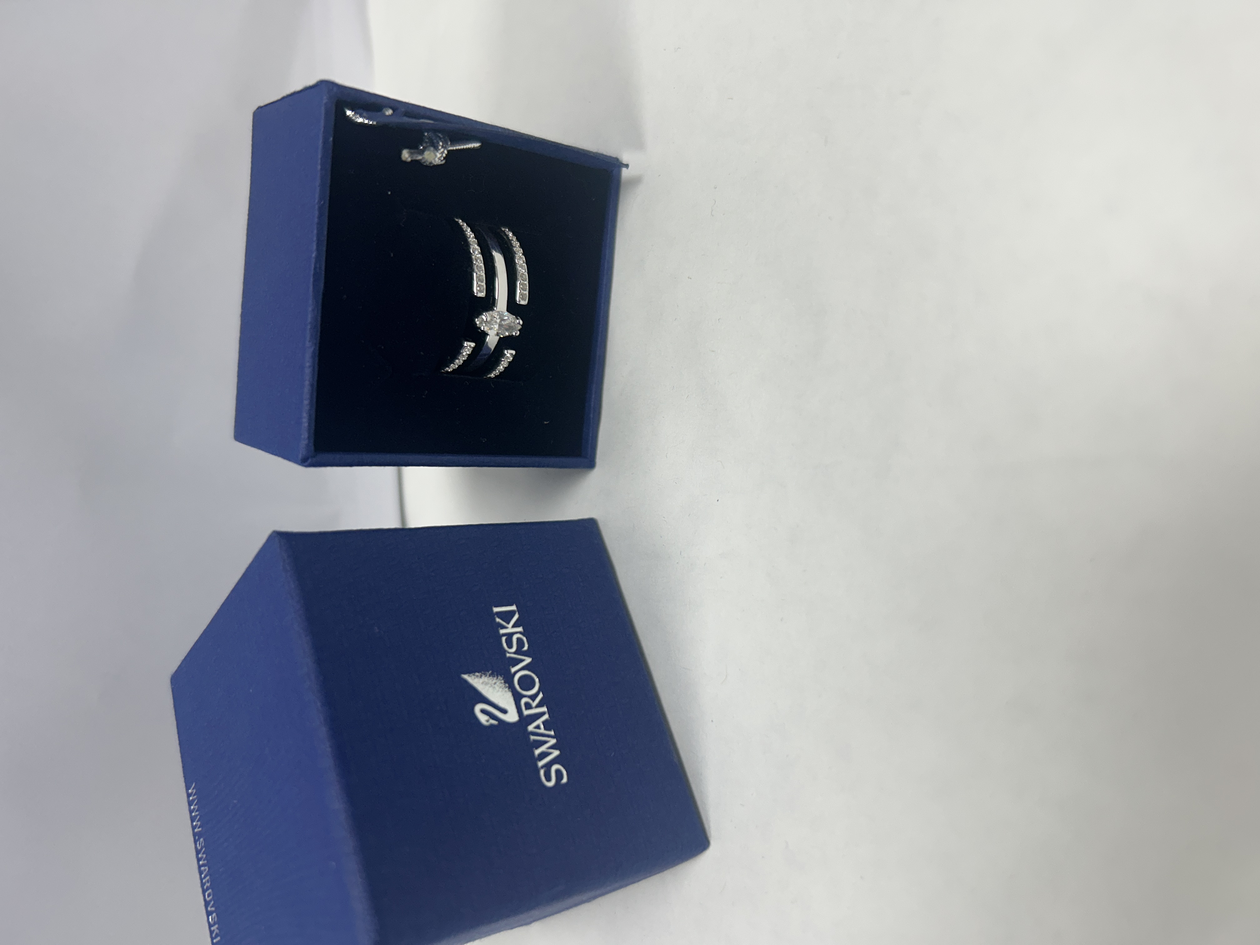 Product photo for SWARVOSKI SWAROVSKI RING SIZE 60 SILVER BOXED