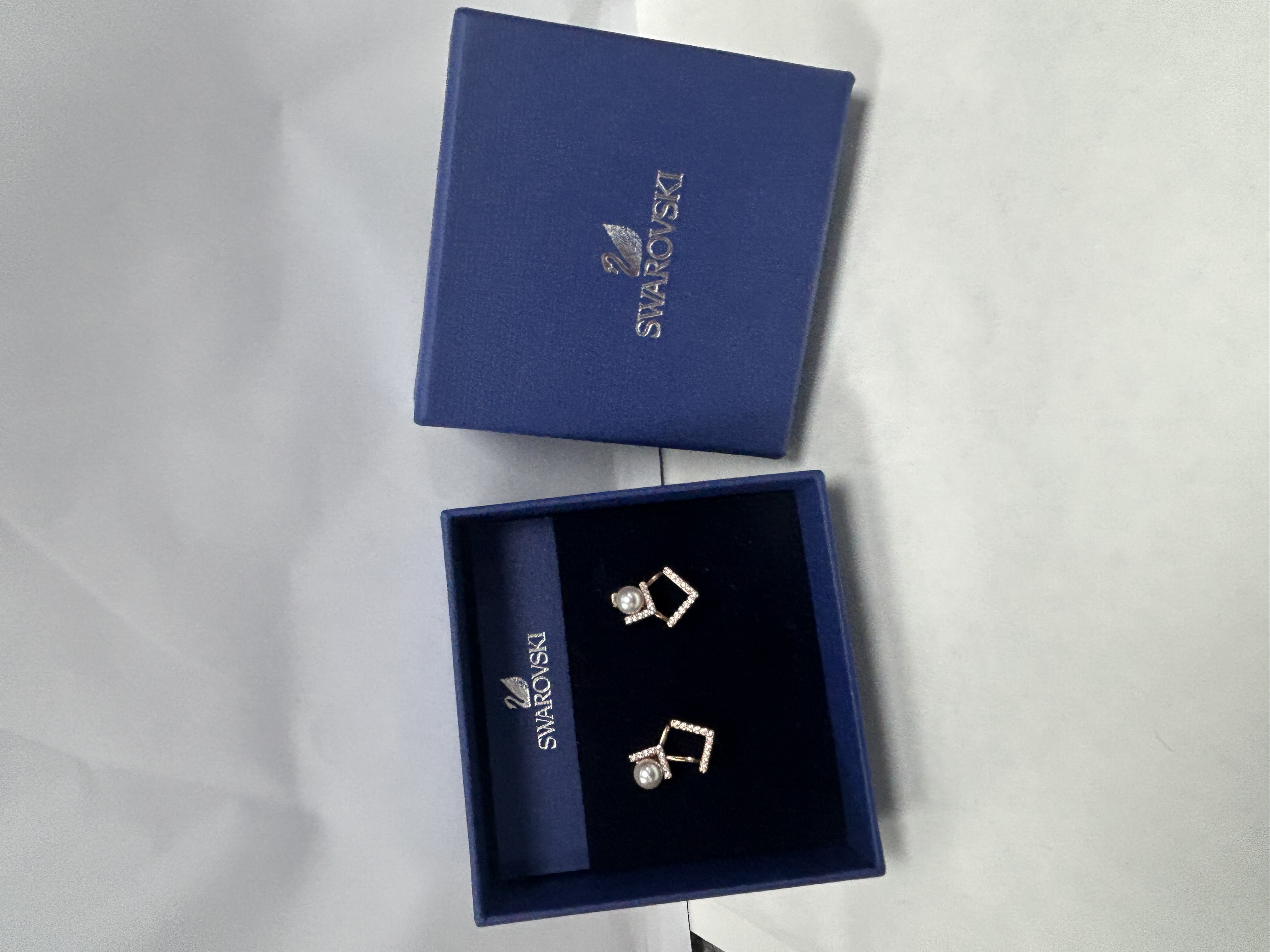 Product photo for SWAROVSKI EARINGS GOLD PLATD