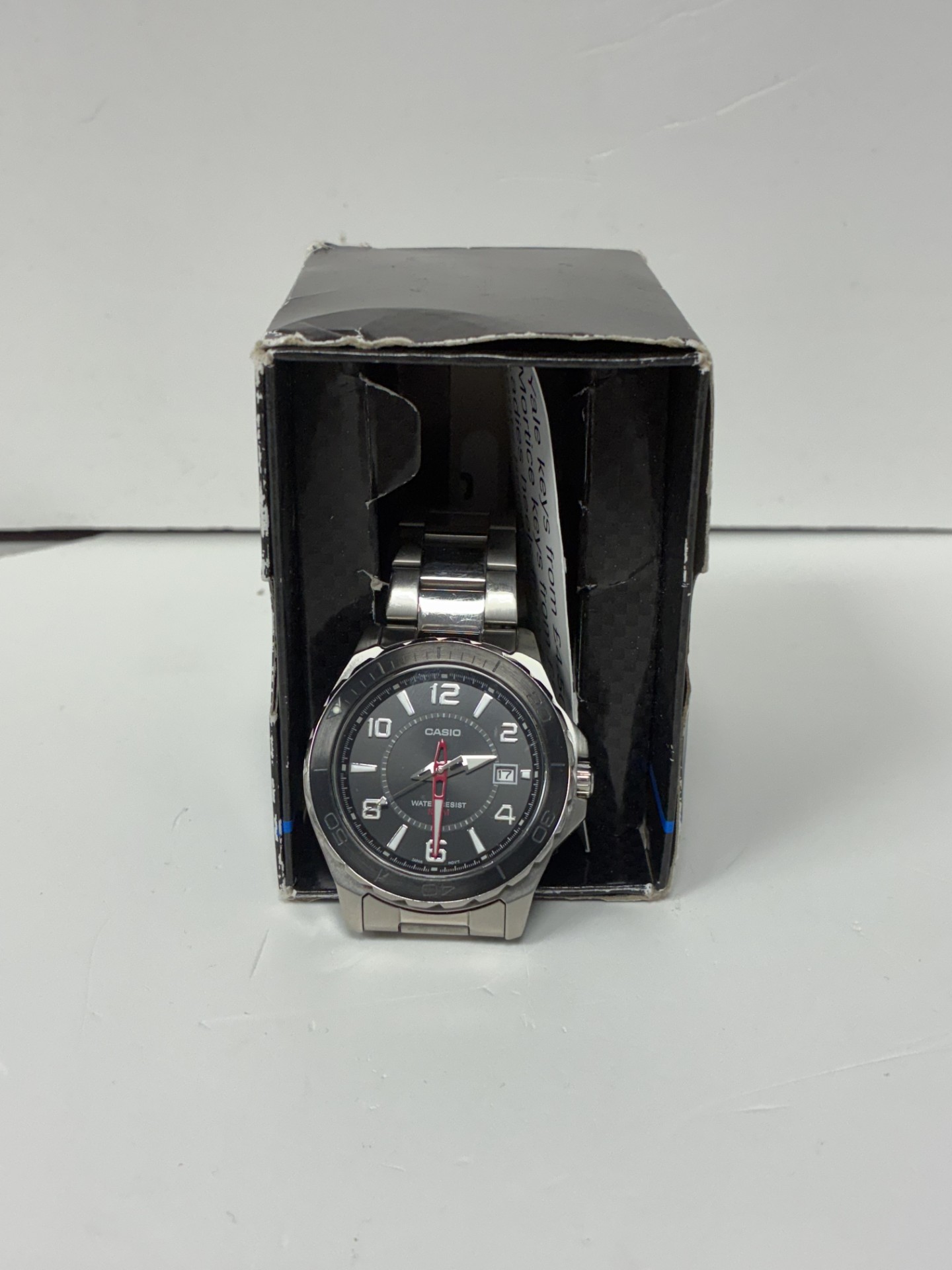 Product photo for CASIO WATCH MTD-1074 SILVER/BLACK BOXED