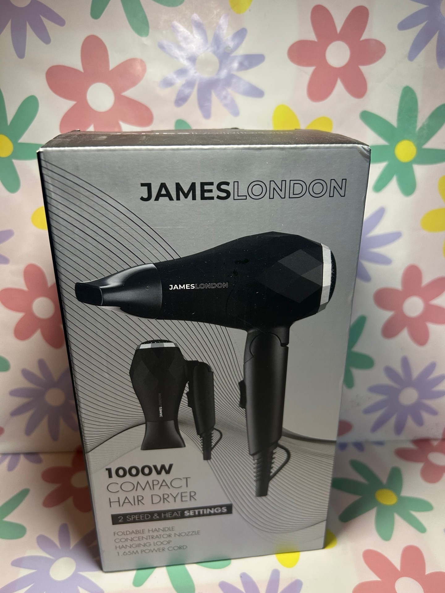 Product photo for JAMES LONDON 1000W COMPACT HAIR DRYER