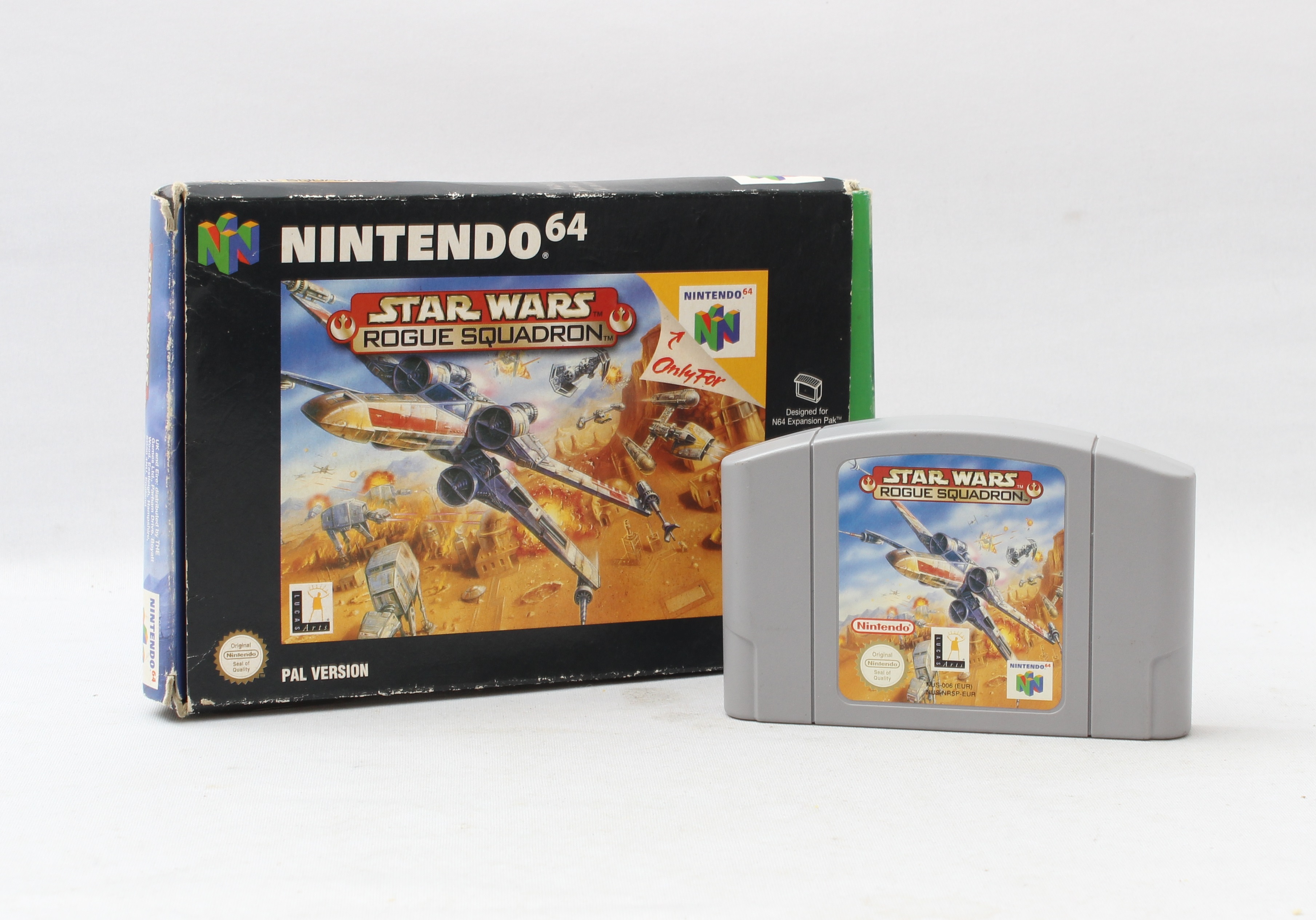Product photo for Nintendo 64 Star Wars Rogue Squadron Video Game - Boxed (A)