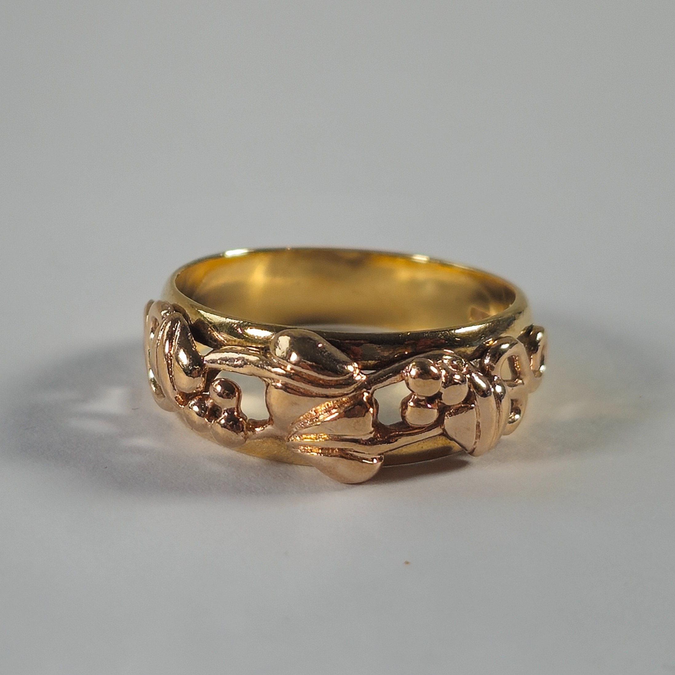 Product photo for Clogau 9ct Gold Tree of Life Half Band Ring Size P