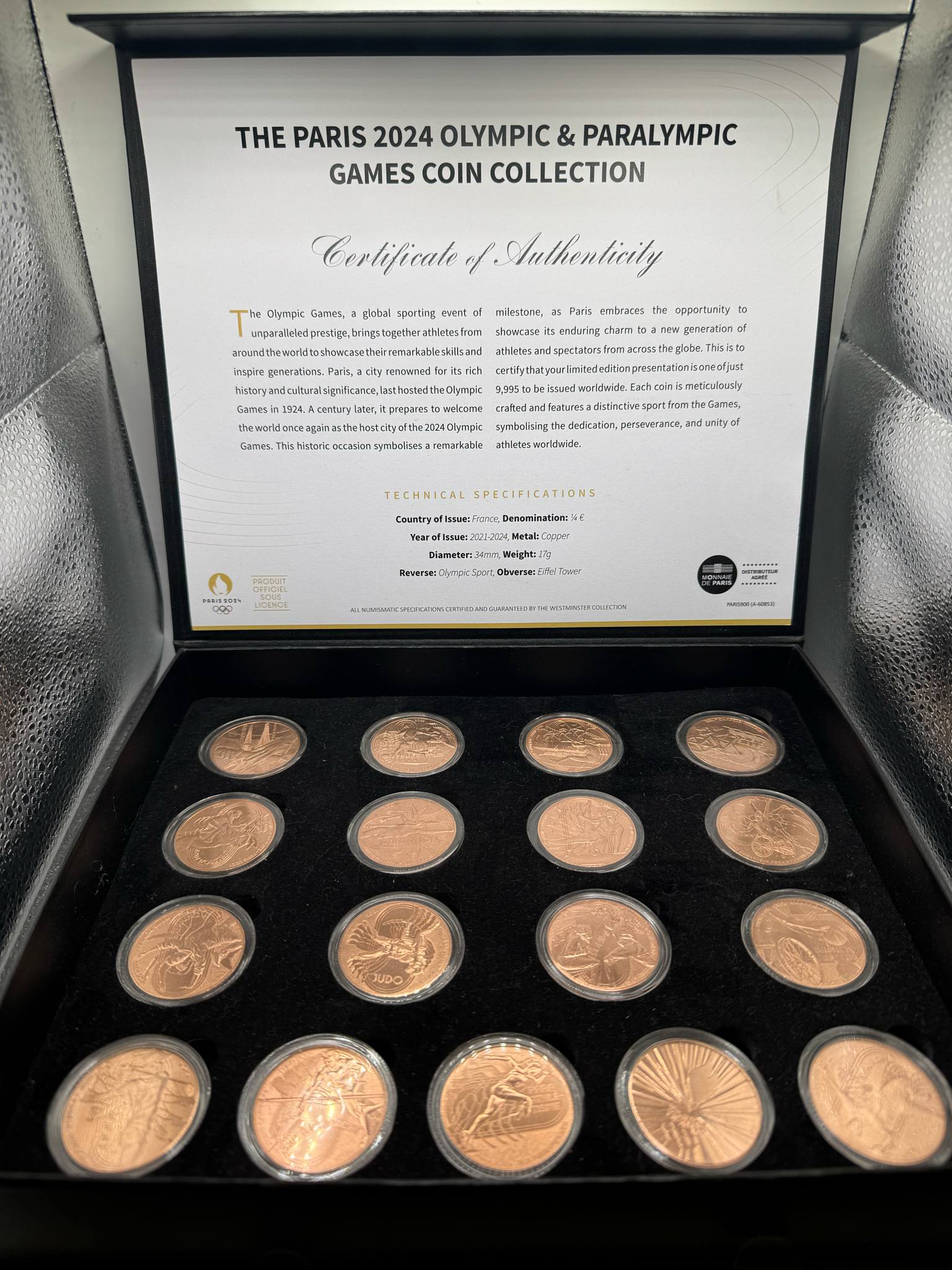 Product photo for The Paris 2024 Olympic & Paralympic Games Coin Collection