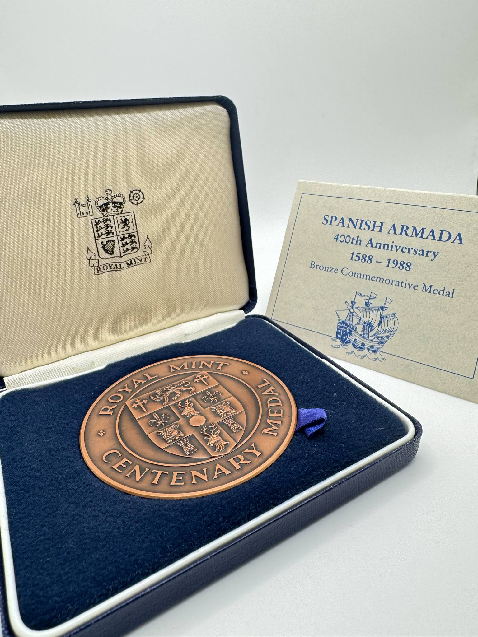 Product photo for The Royal Mint 'Spanish Armada' Bronze Commemorative Medal