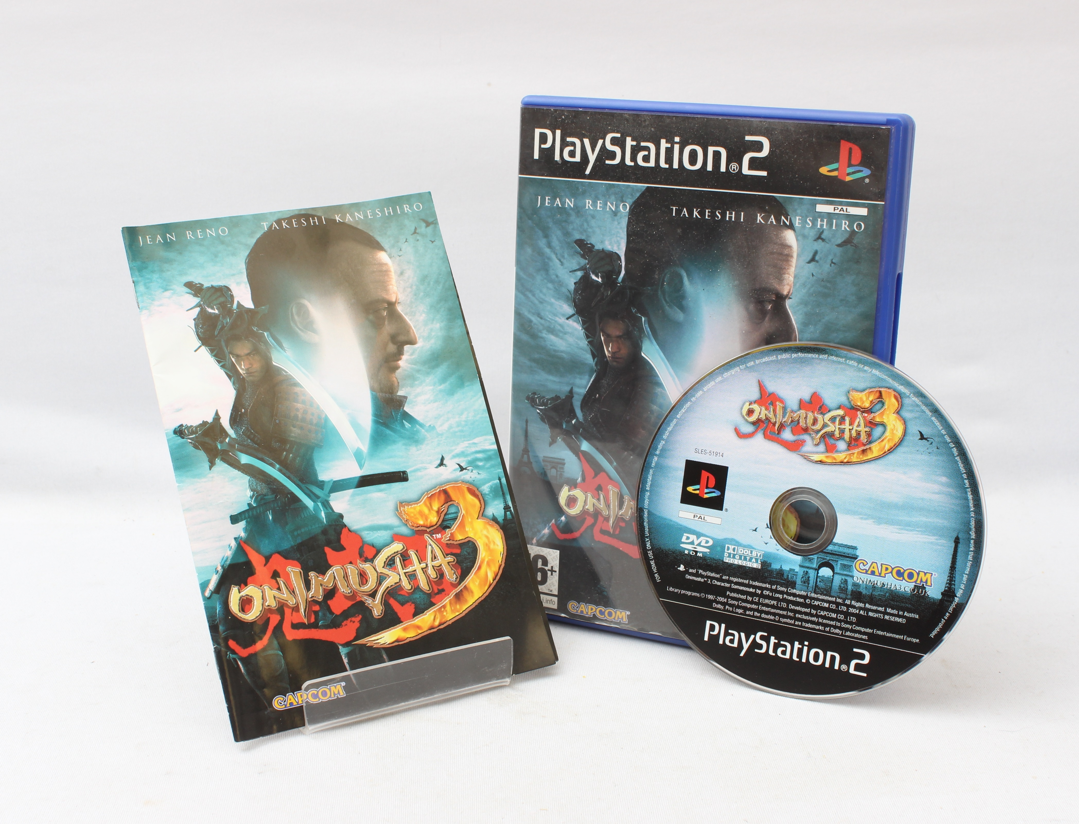 Product photo for PlayStation Onimusha 3 2 PS2 Video Game - Boxed Complete With Manual (G)