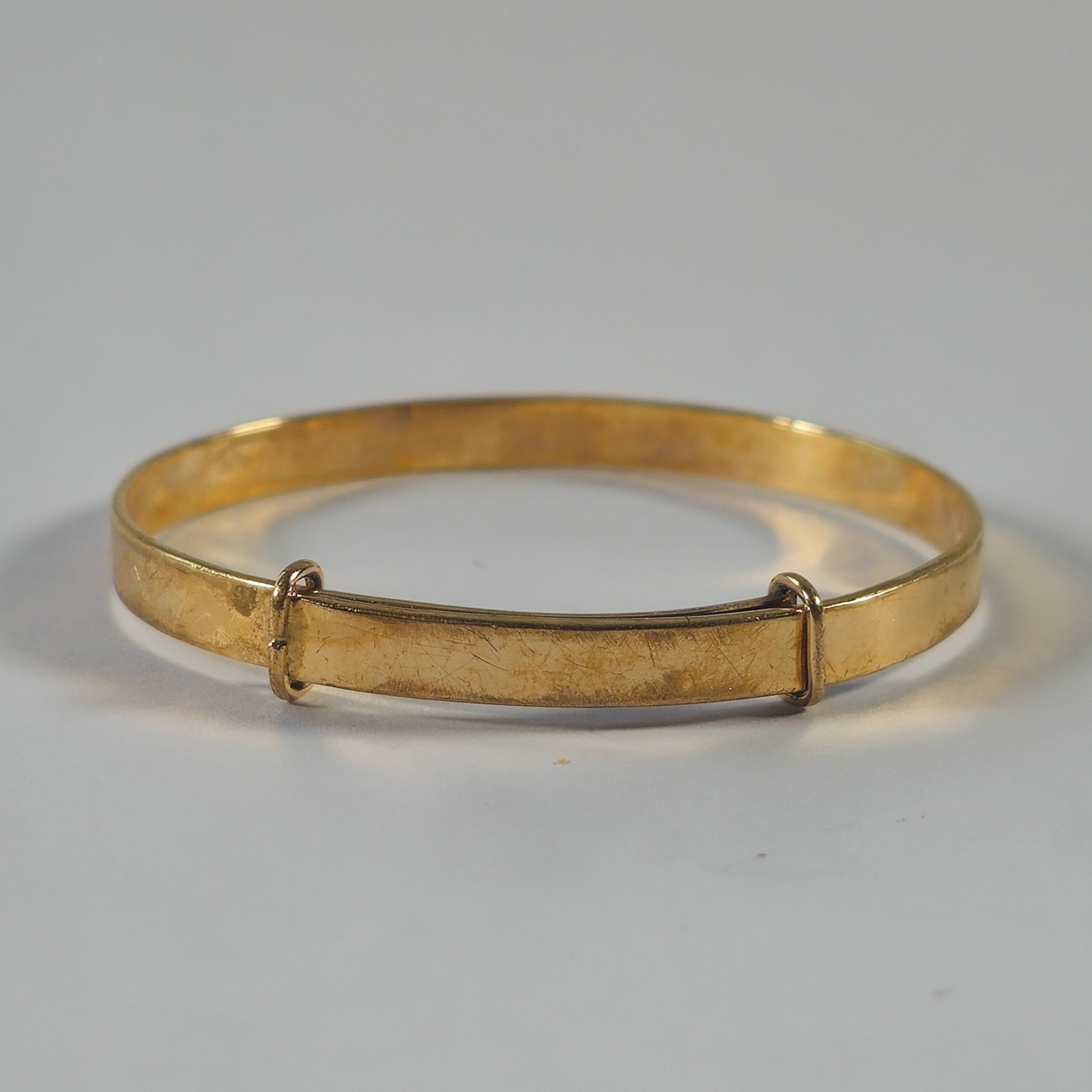 Product photo for 9ct Gold Plain Baby Bangle