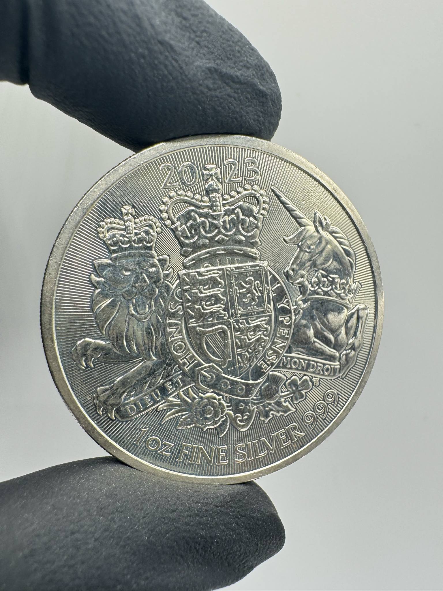Product photo for Silver 1oz The Royal Arms 2023 Coin