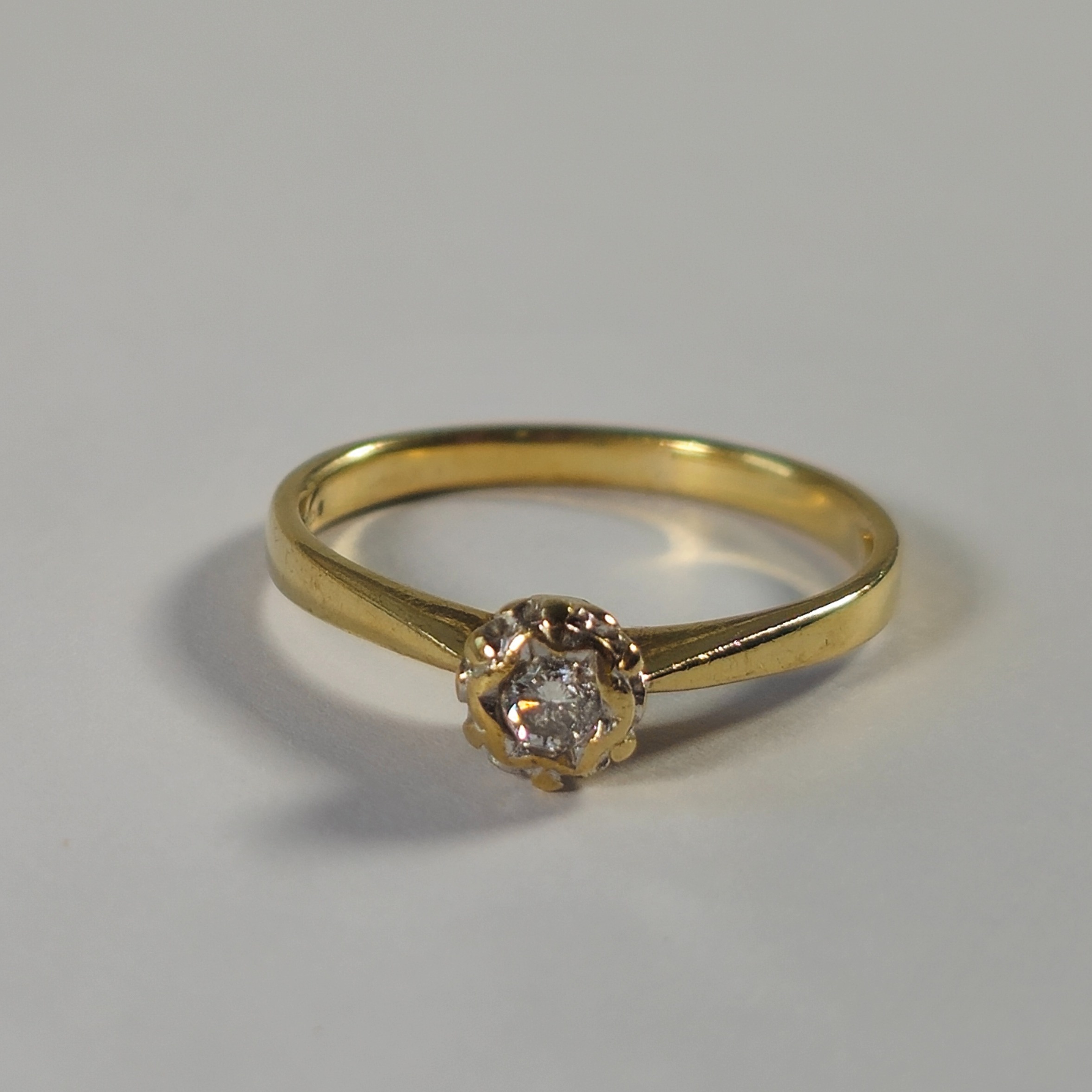 Product photo for 9ct Gold Diamond Engagement Style Ring Size O1/2