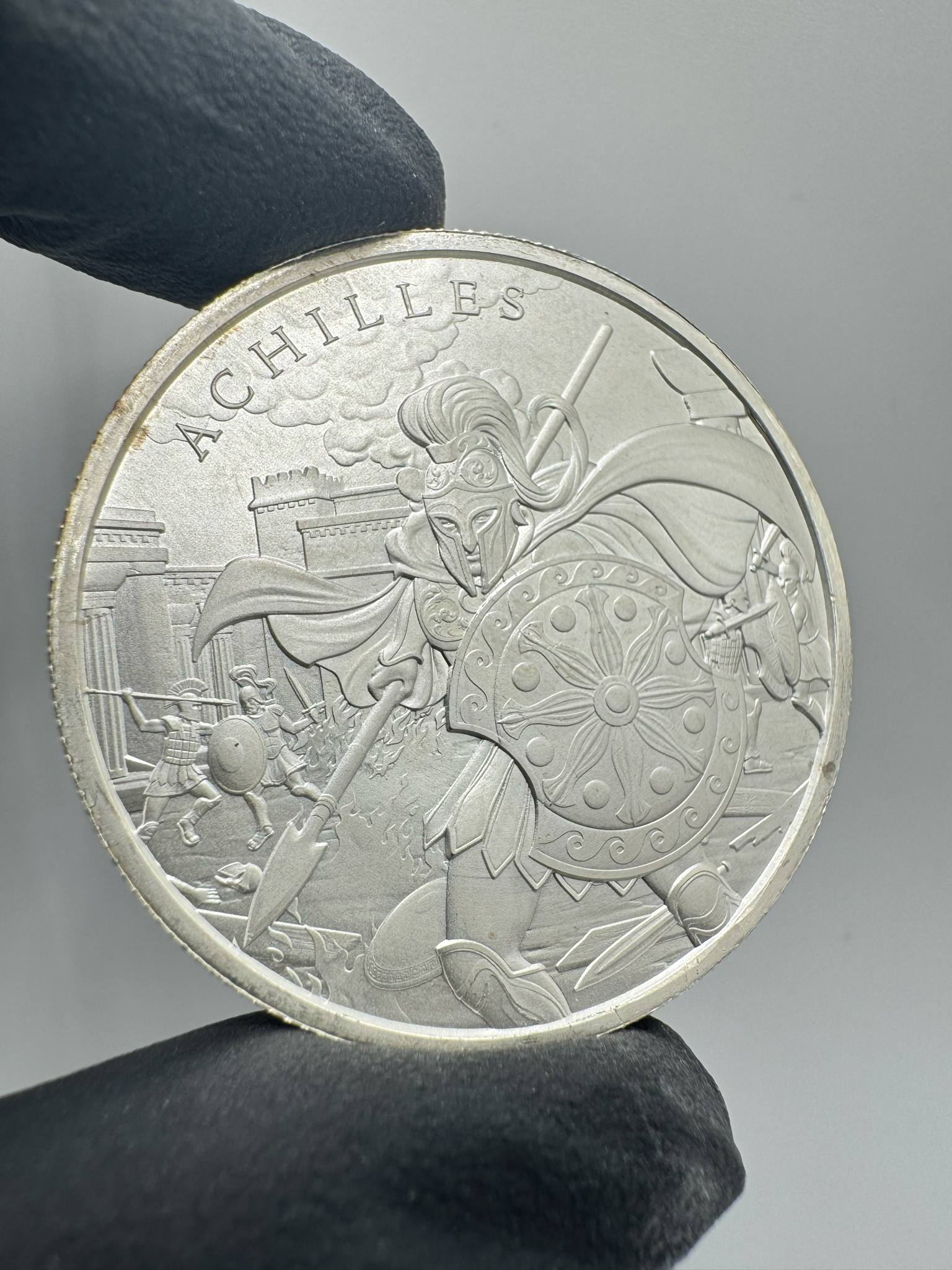 Product photo for Silver 1oz Legendary Warriors Achilles Coin