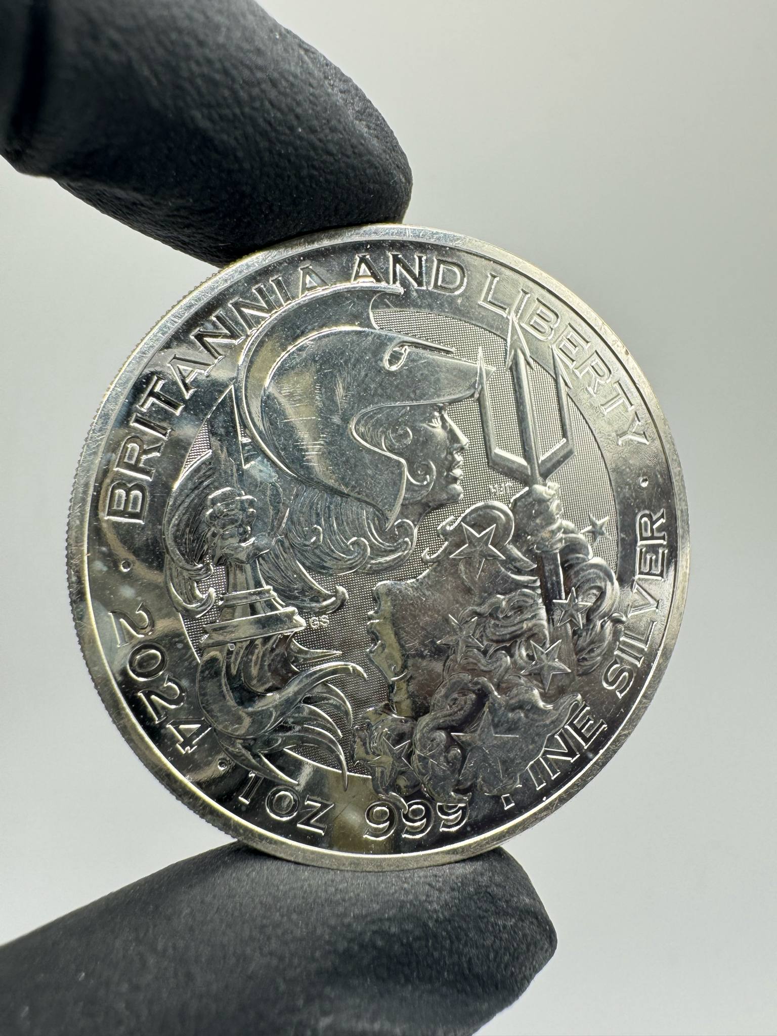 Product photo for Silver 1oz Britannia & Liberty 2024 Coin